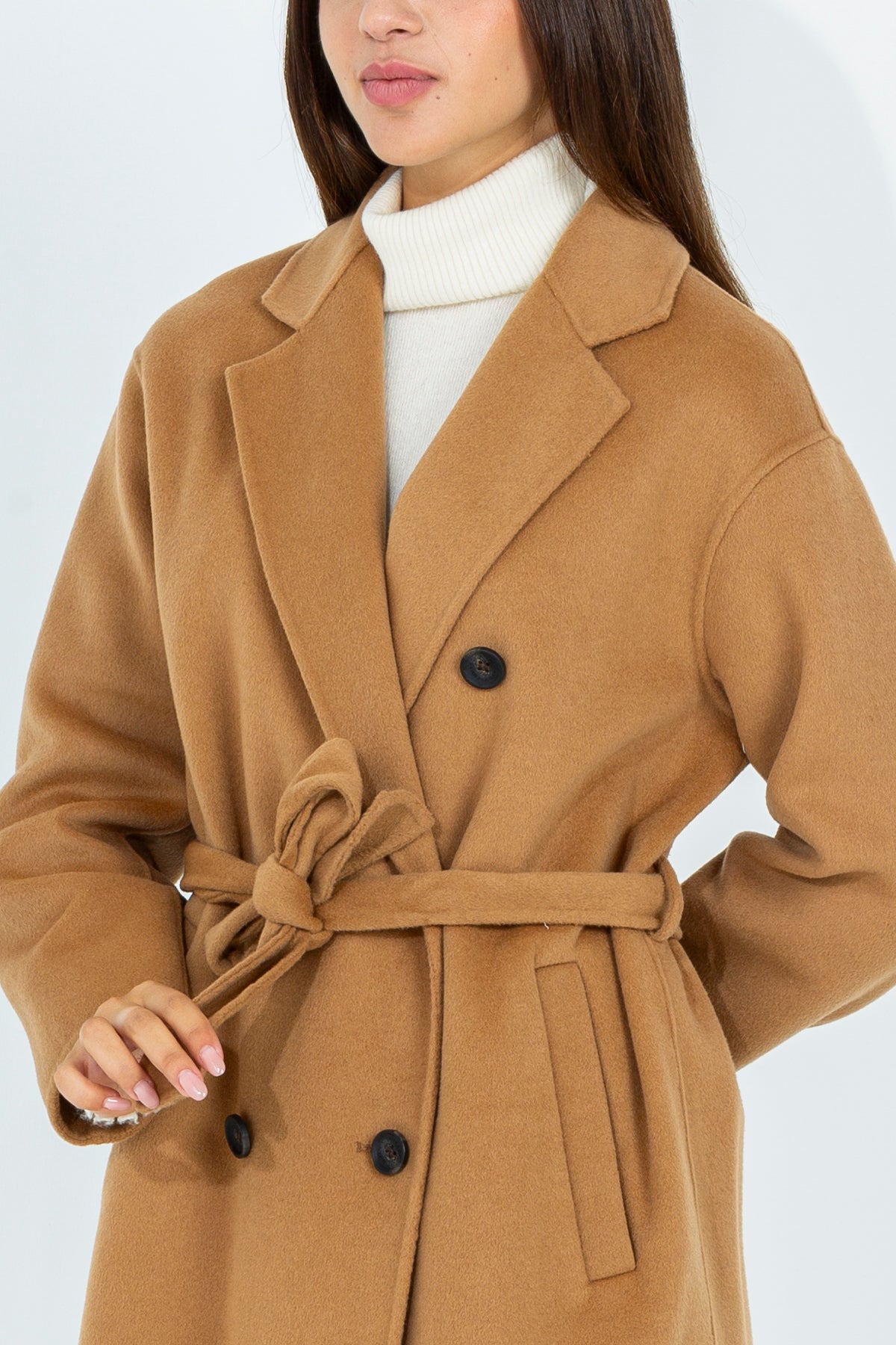 Long solid color coat