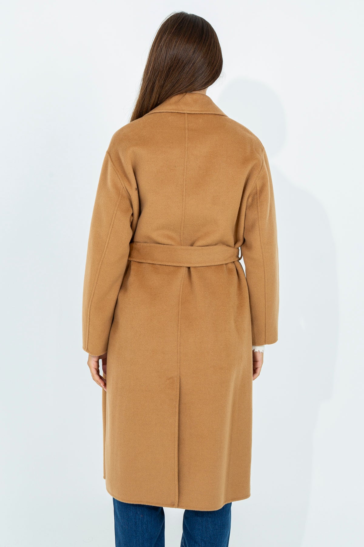 Long solid color coat