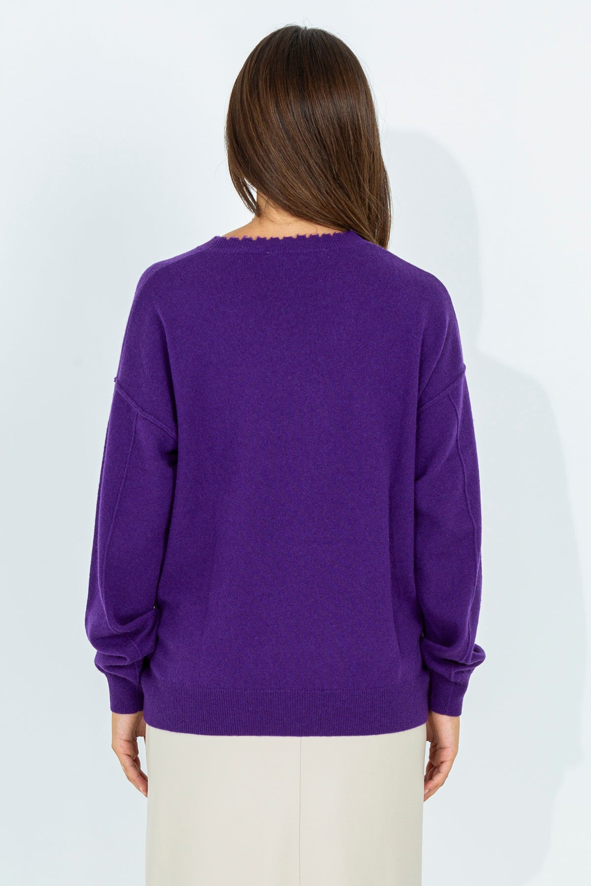 Cashmere boxy crewneck sweater