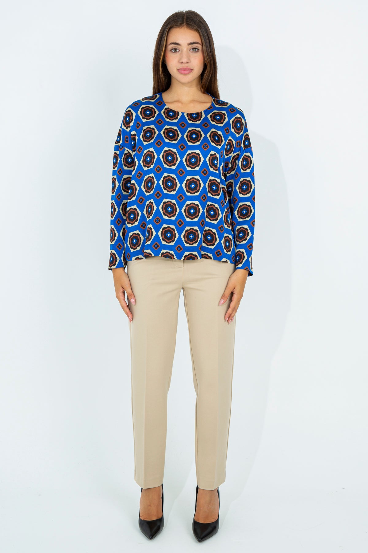 Viscose patterned blouse