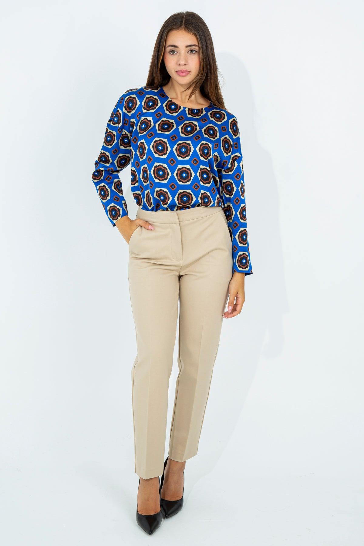 Viscose patterned blouse