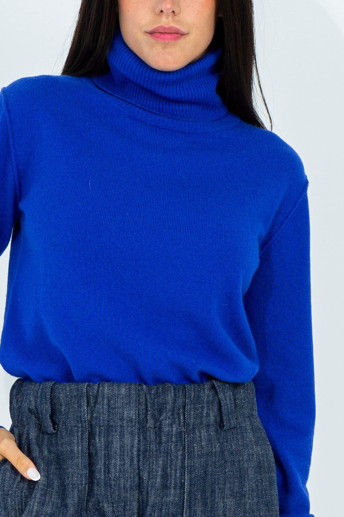 Wool blend turtleneck sweater