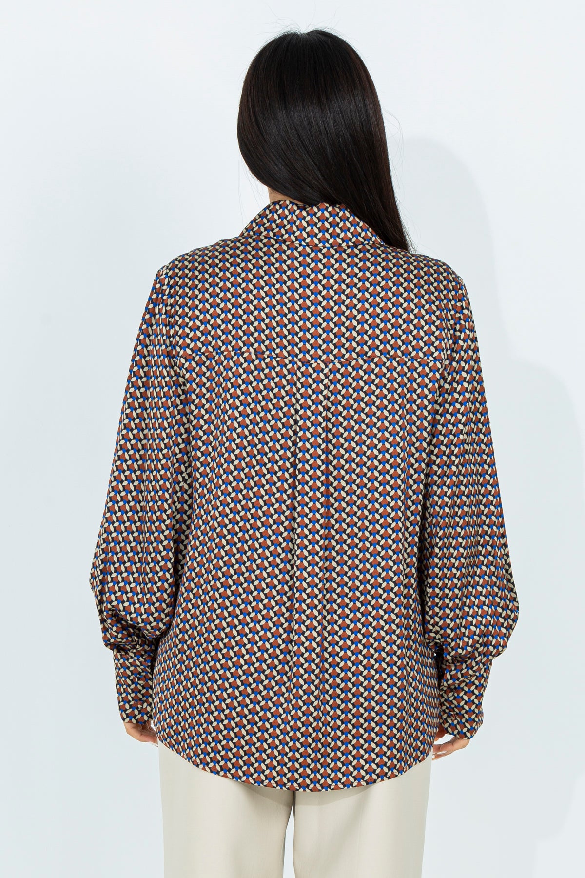 Patterned viscose shirt