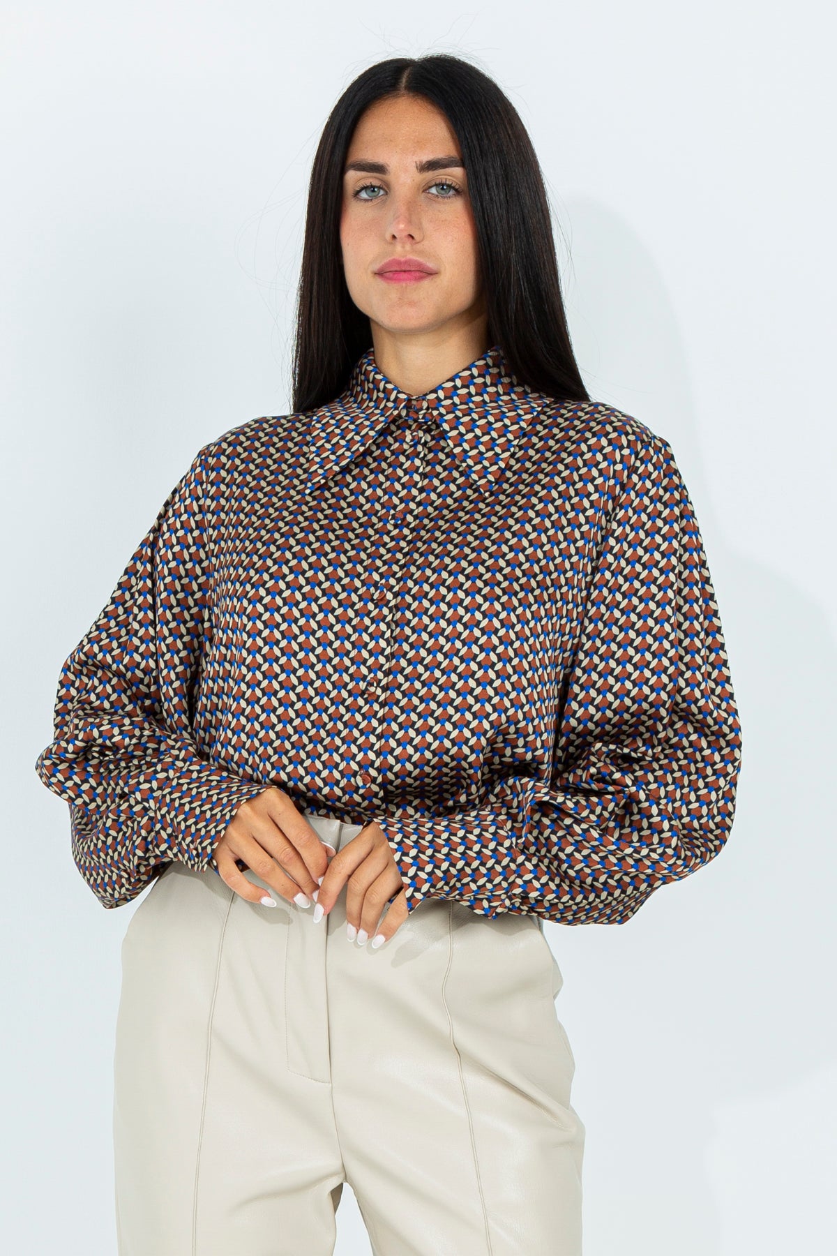 Patterned viscose shirt