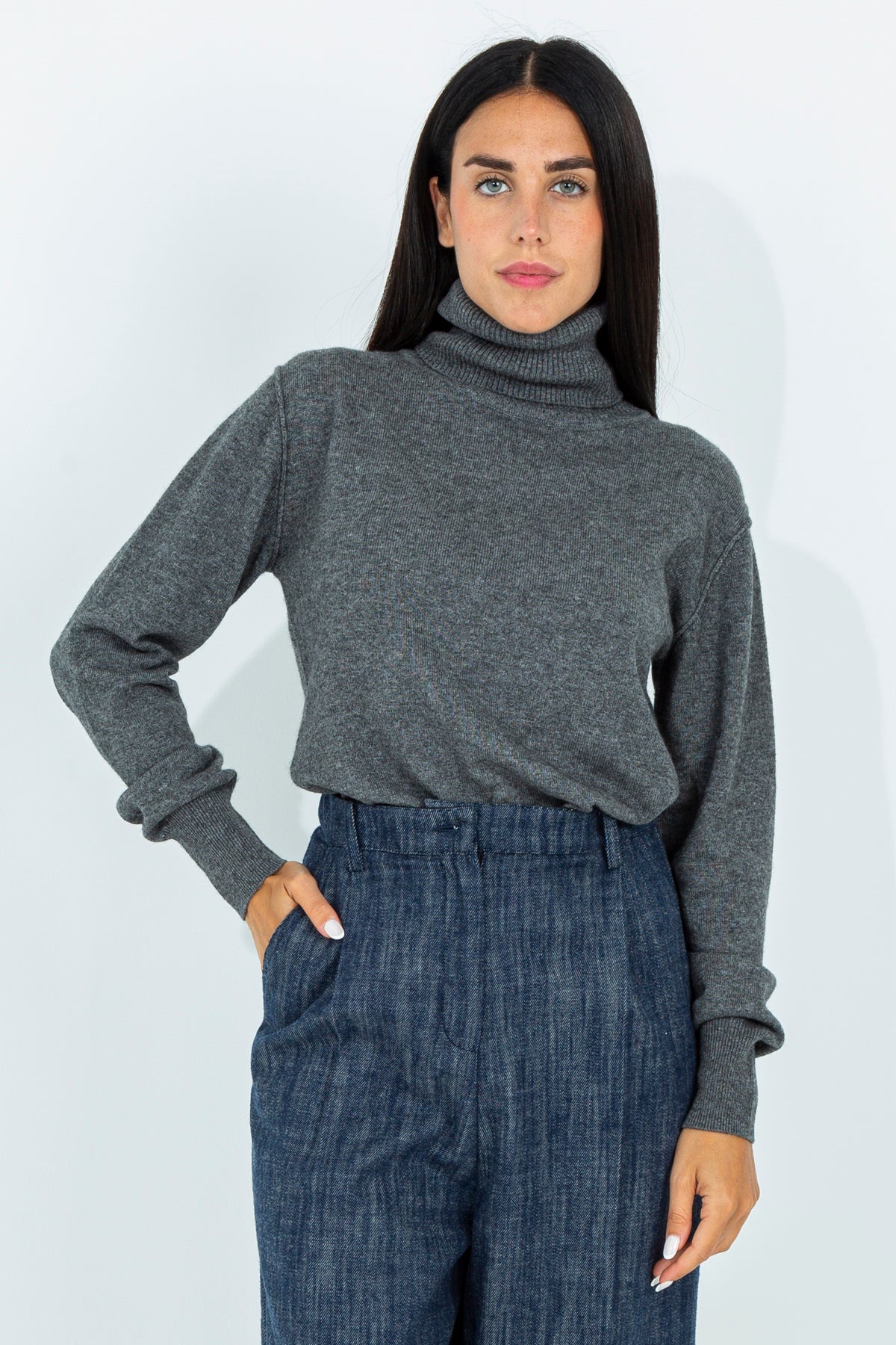 Wool blend turtleneck sweater