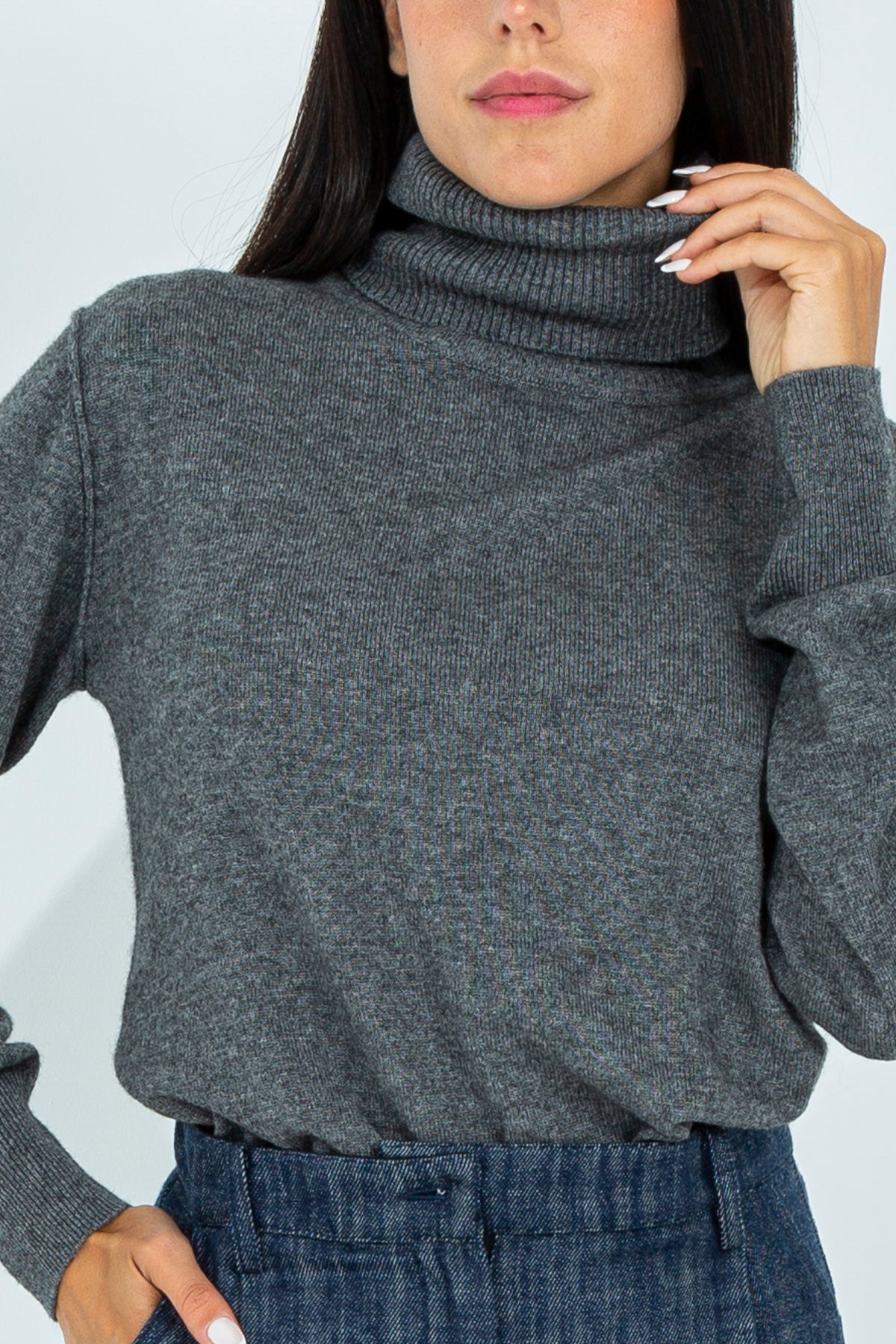 Wool blend turtleneck sweater