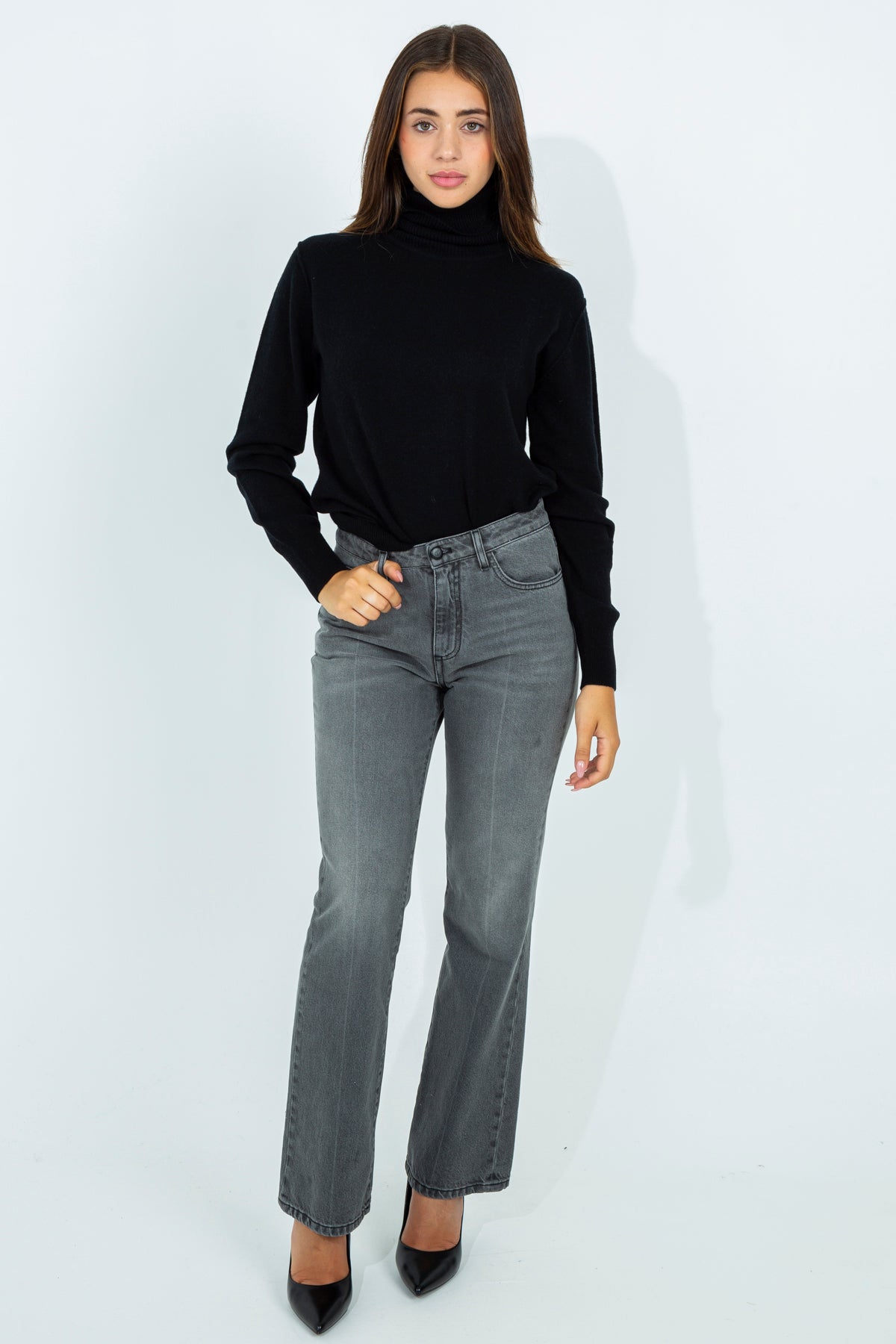 Wool blend turtleneck sweater