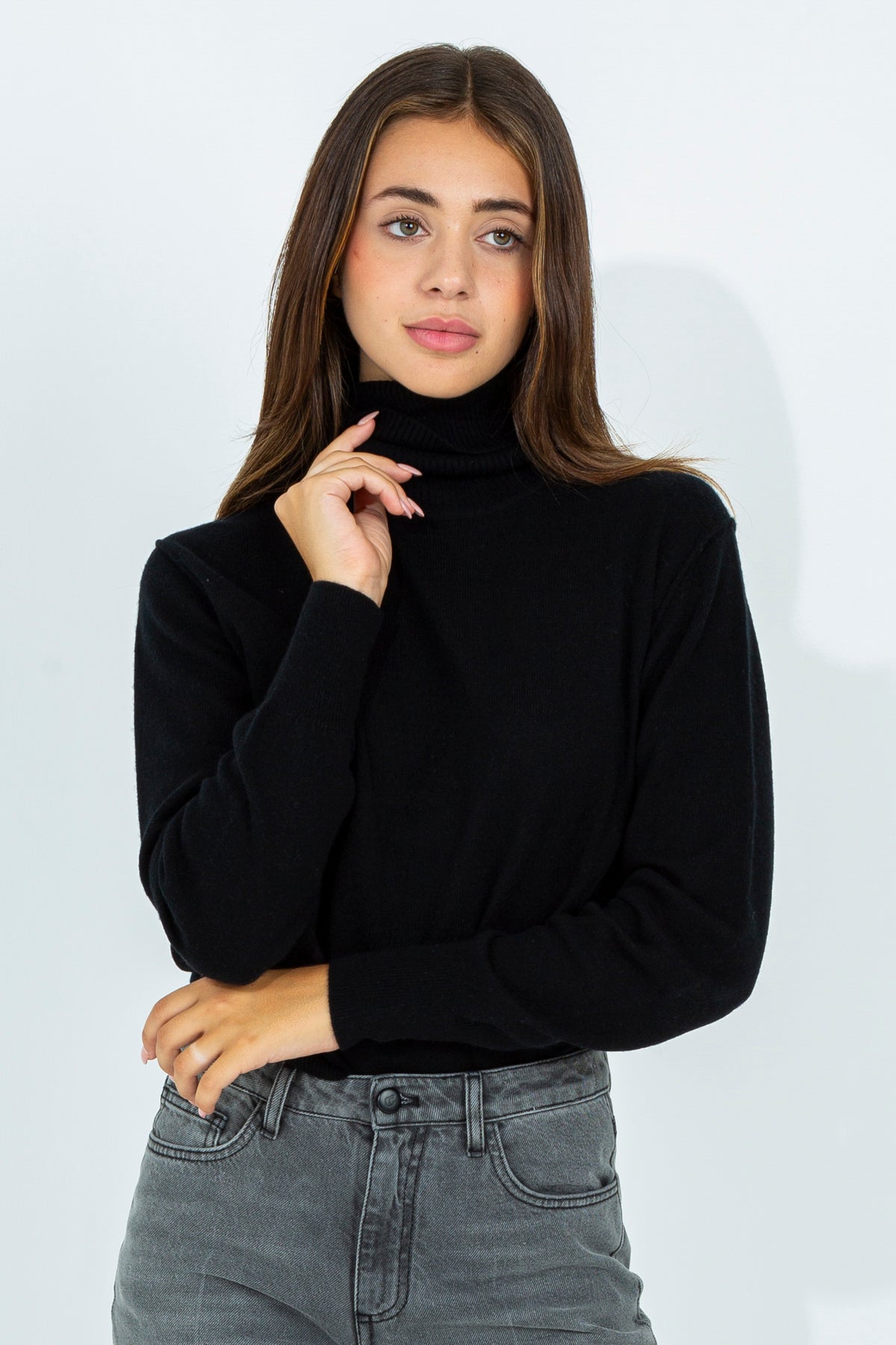 Wool blend turtleneck sweater