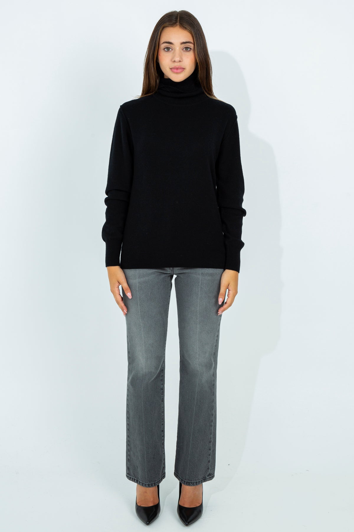 Wool blend turtleneck sweater