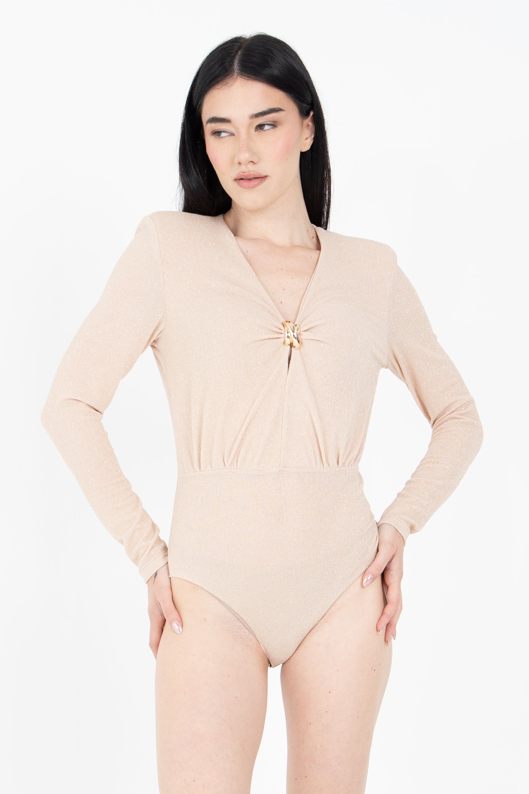 Body in tessuto lurex