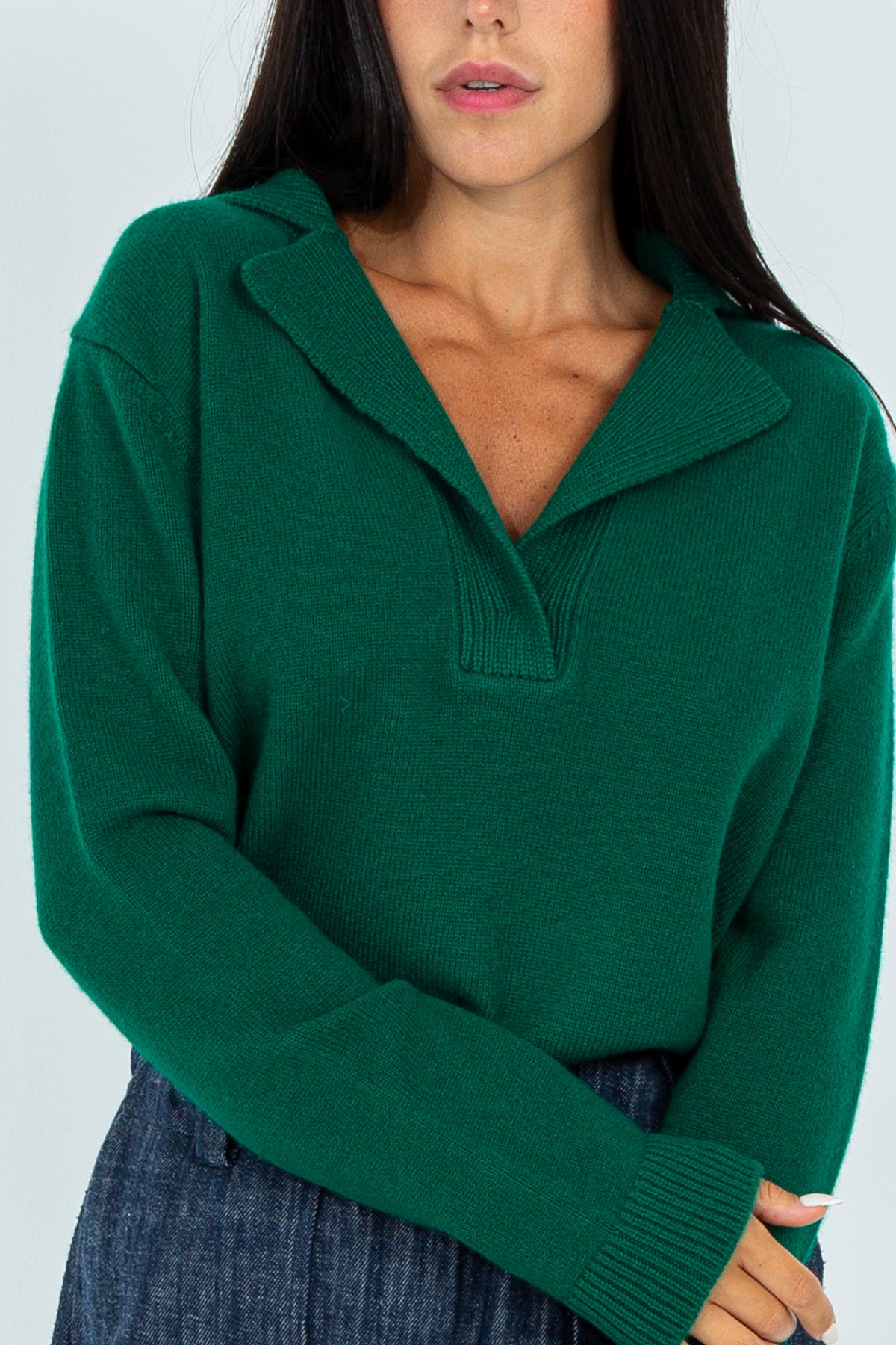 V-neck wool sweater