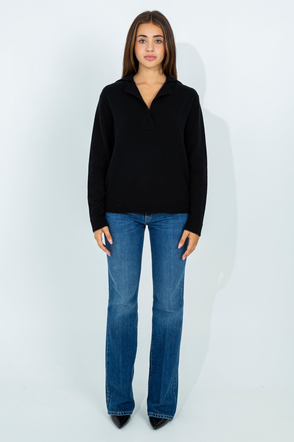 V-neck wool sweater