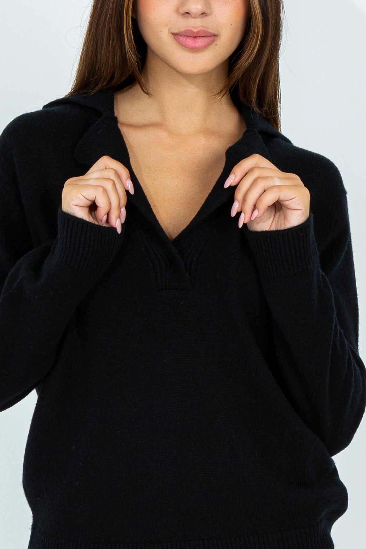 V-neck wool sweater