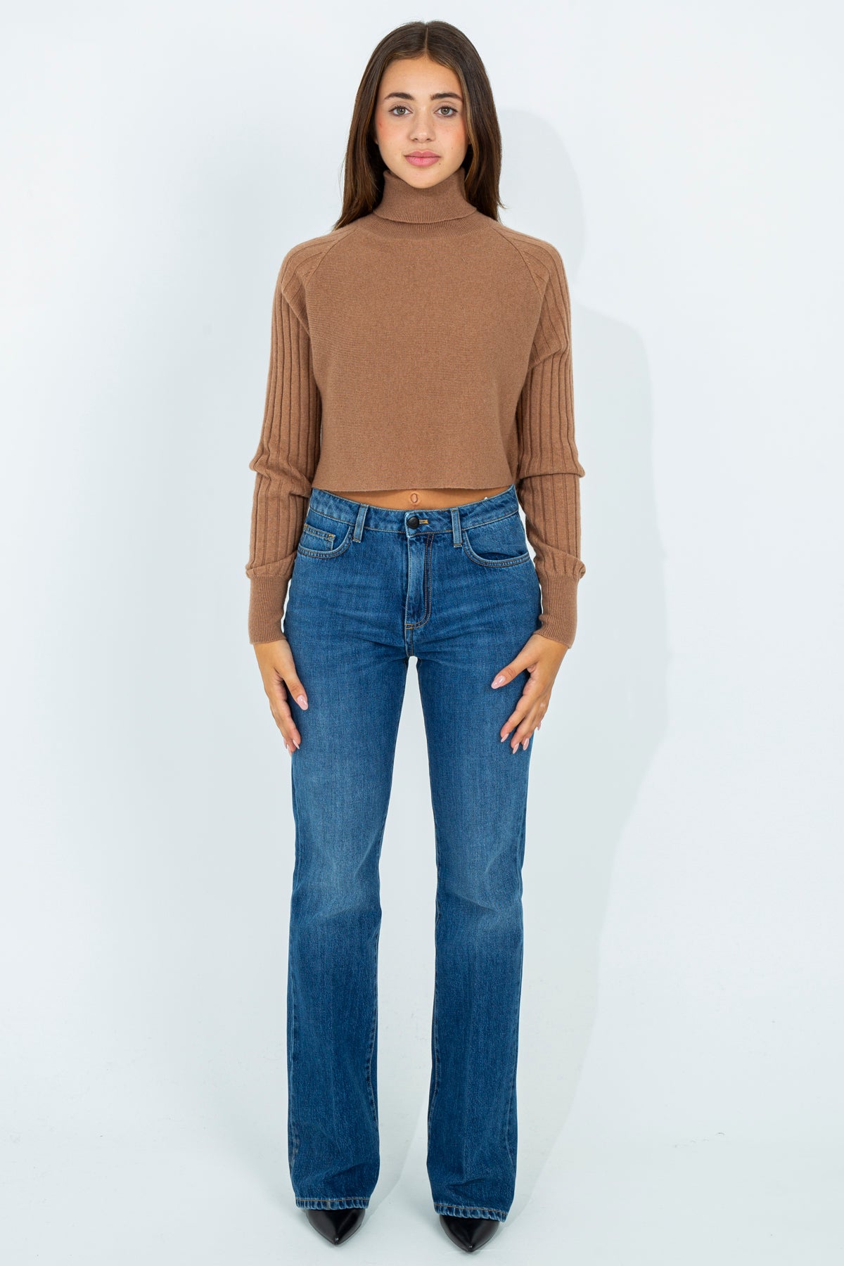 Wool Blend Crop Sweater