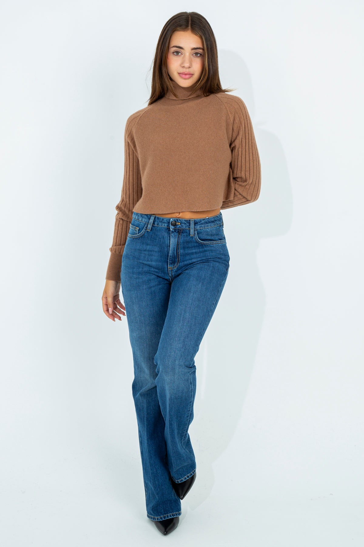 Wool Blend Crop Sweater