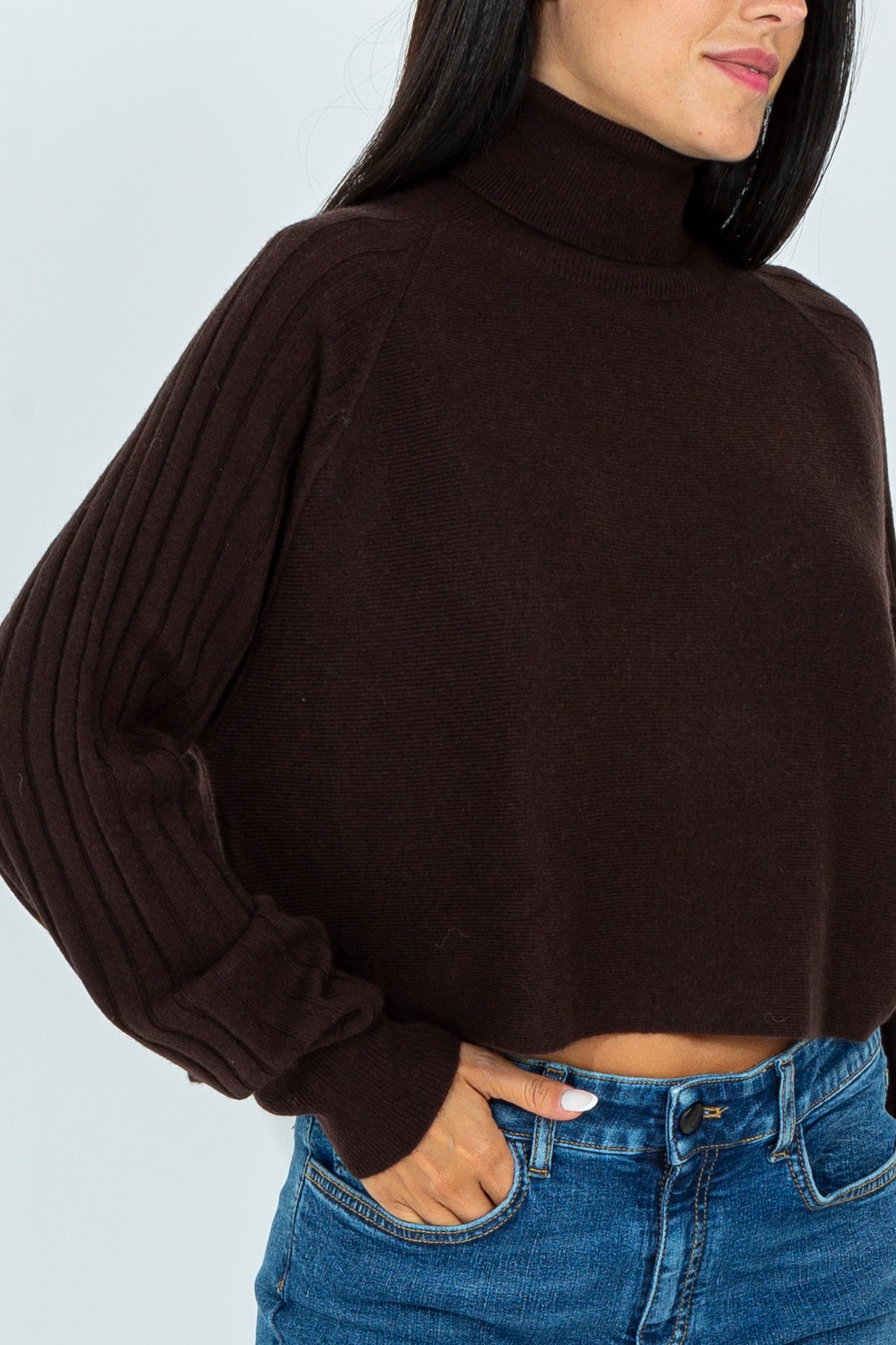 Wool Blend Crop Sweater