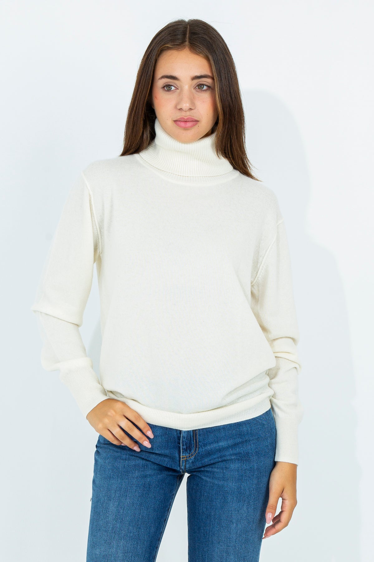 Wool blend turtleneck sweater