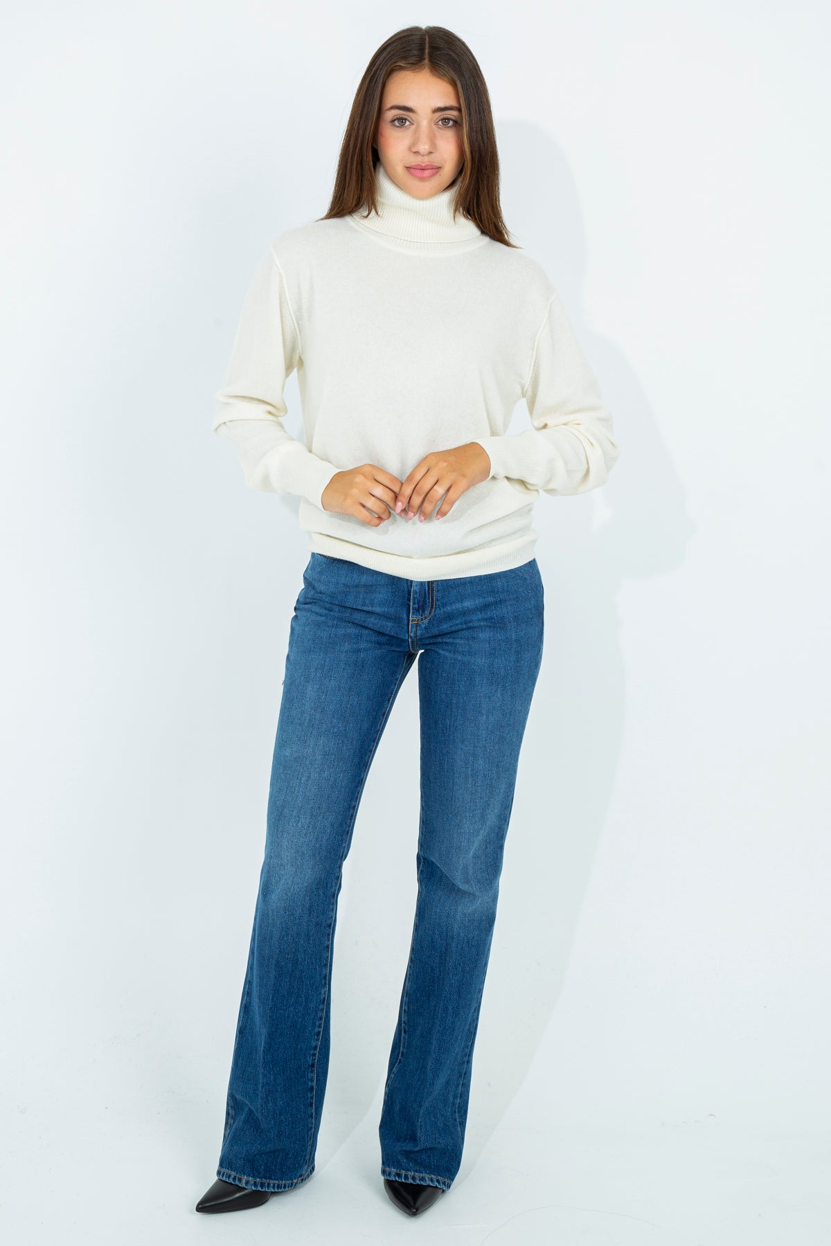 Wool blend turtleneck sweater