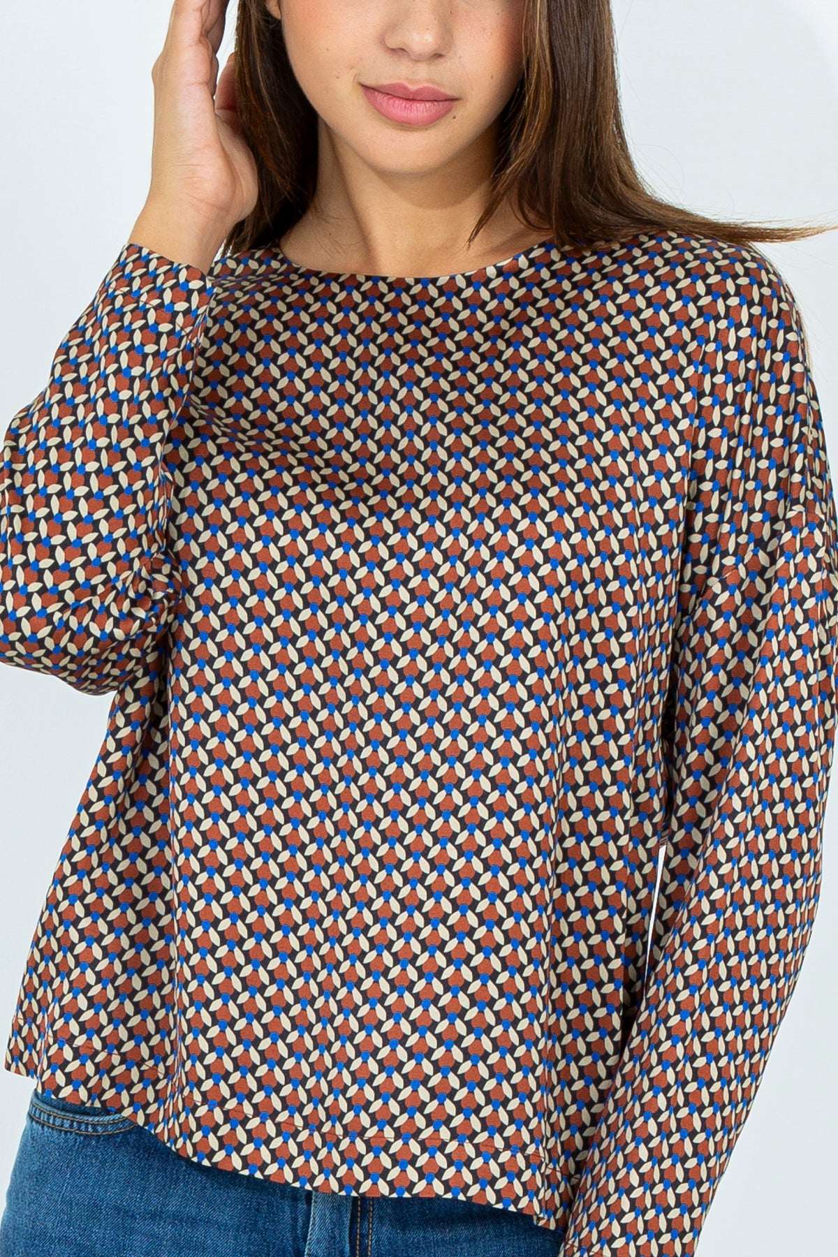 Viscose patterned blouse