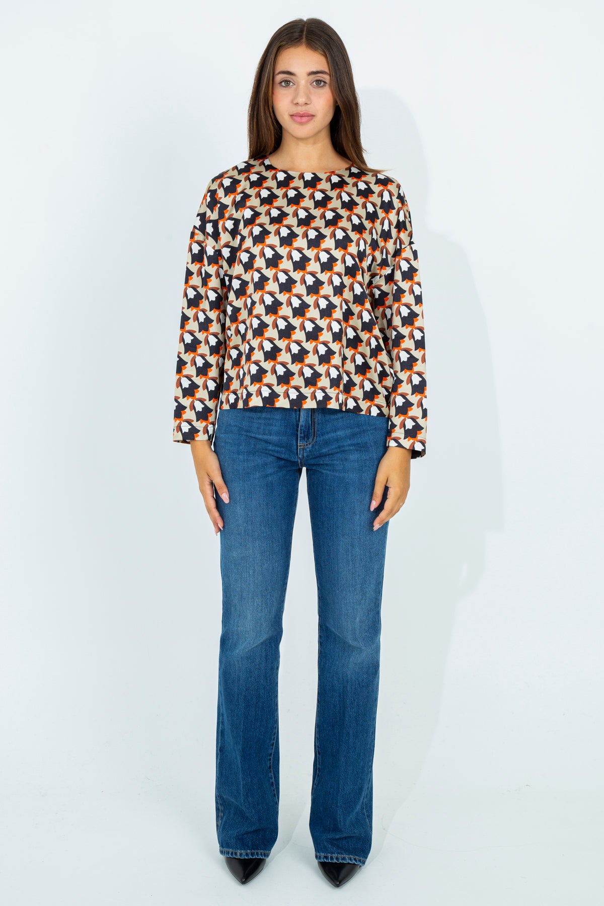 Viscose patterned blouse