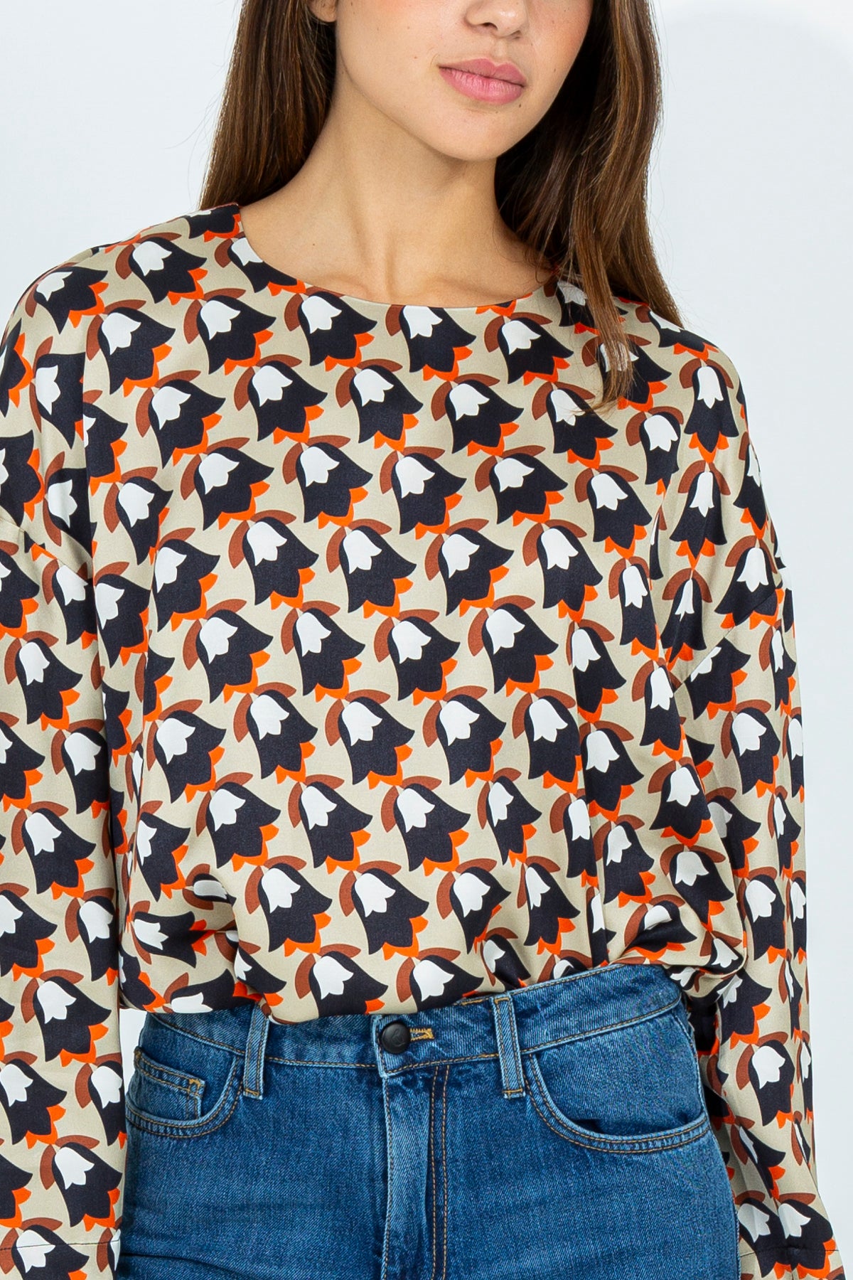 Viscose patterned blouse