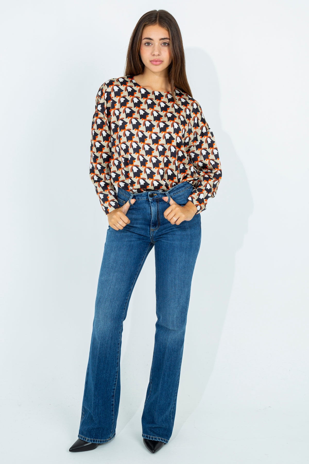 Viscose patterned blouse