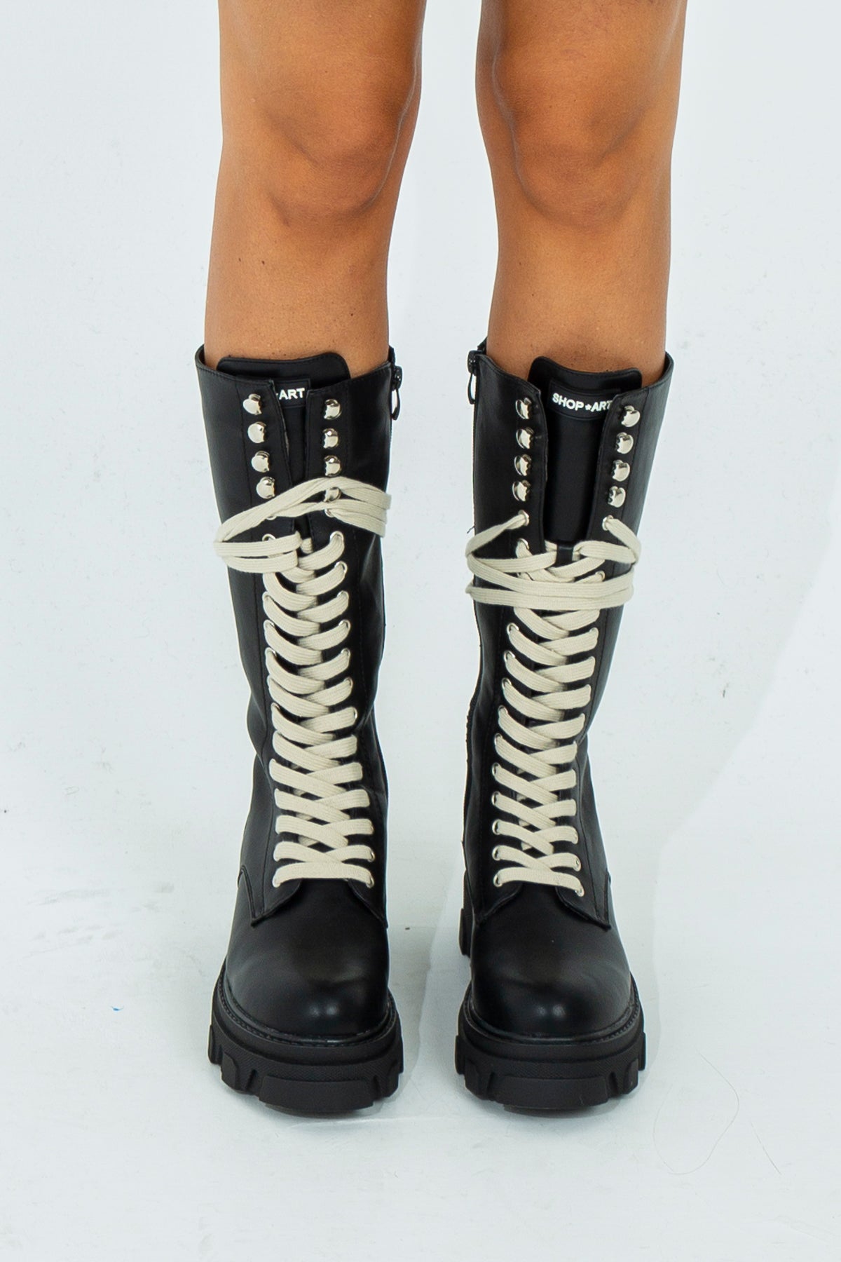 Karen lace-up high boots