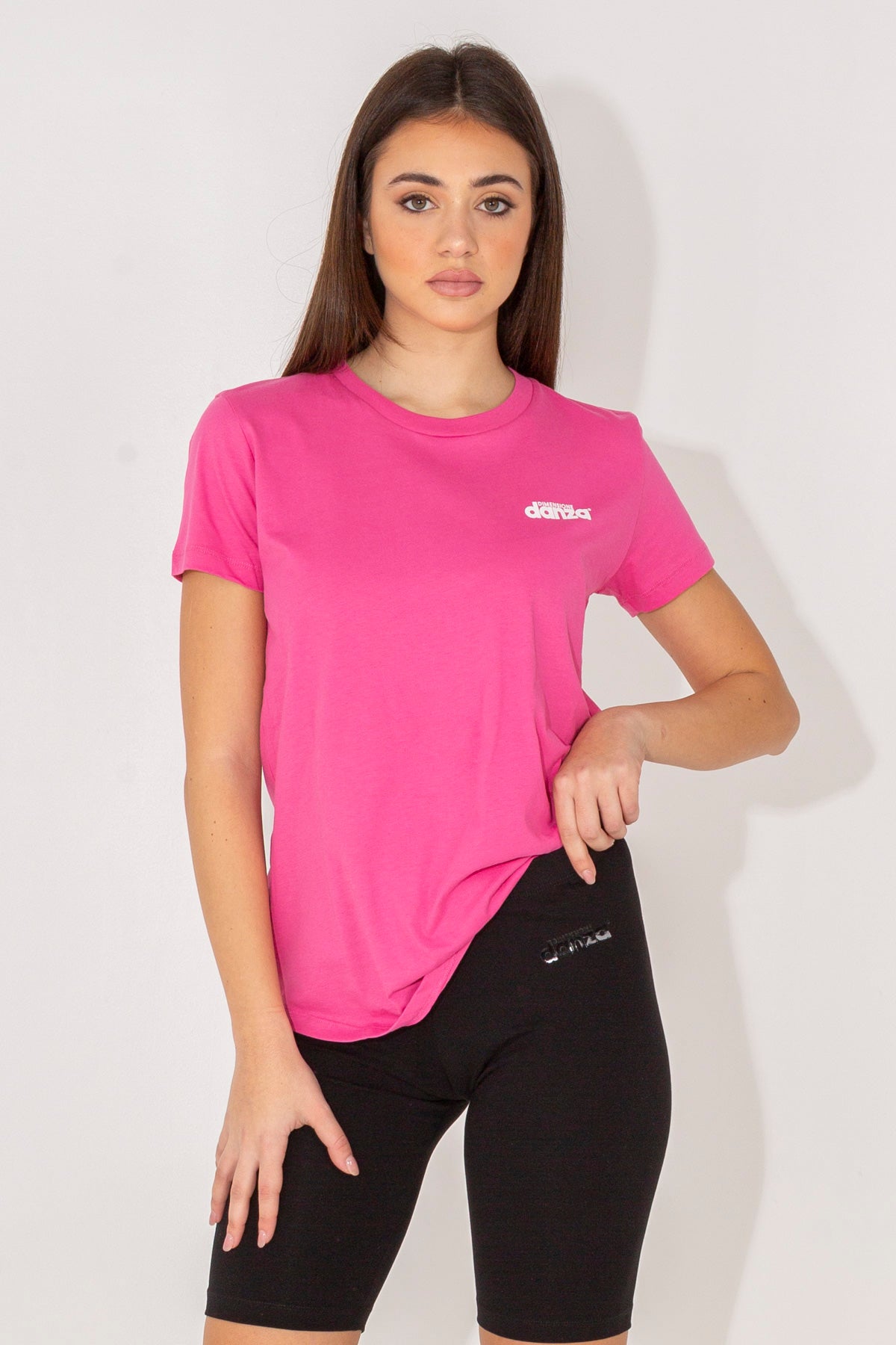 T-shirt basic con stampa piccola