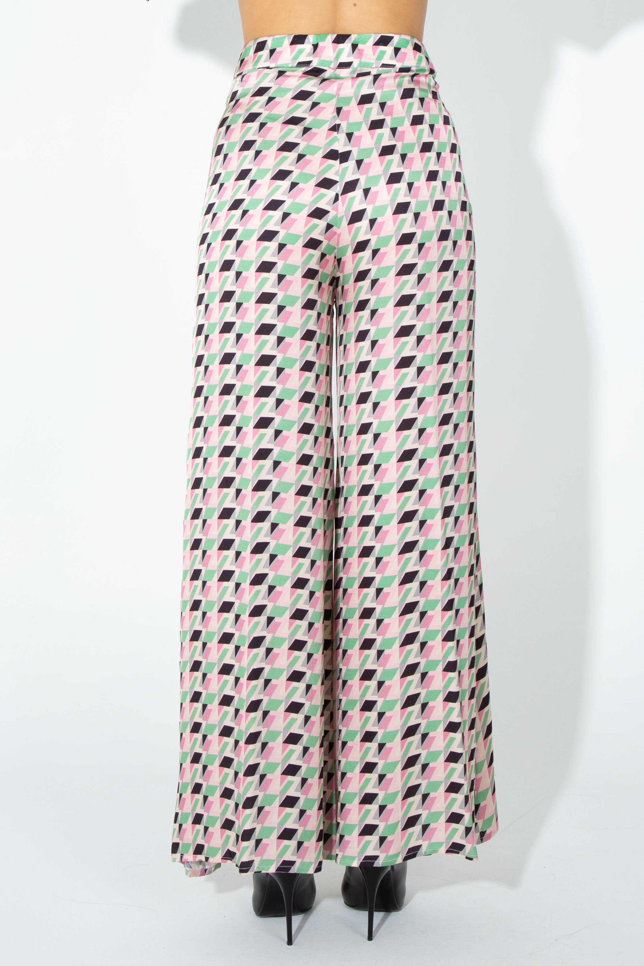 Pantalone palazzo in tessuto scivolato