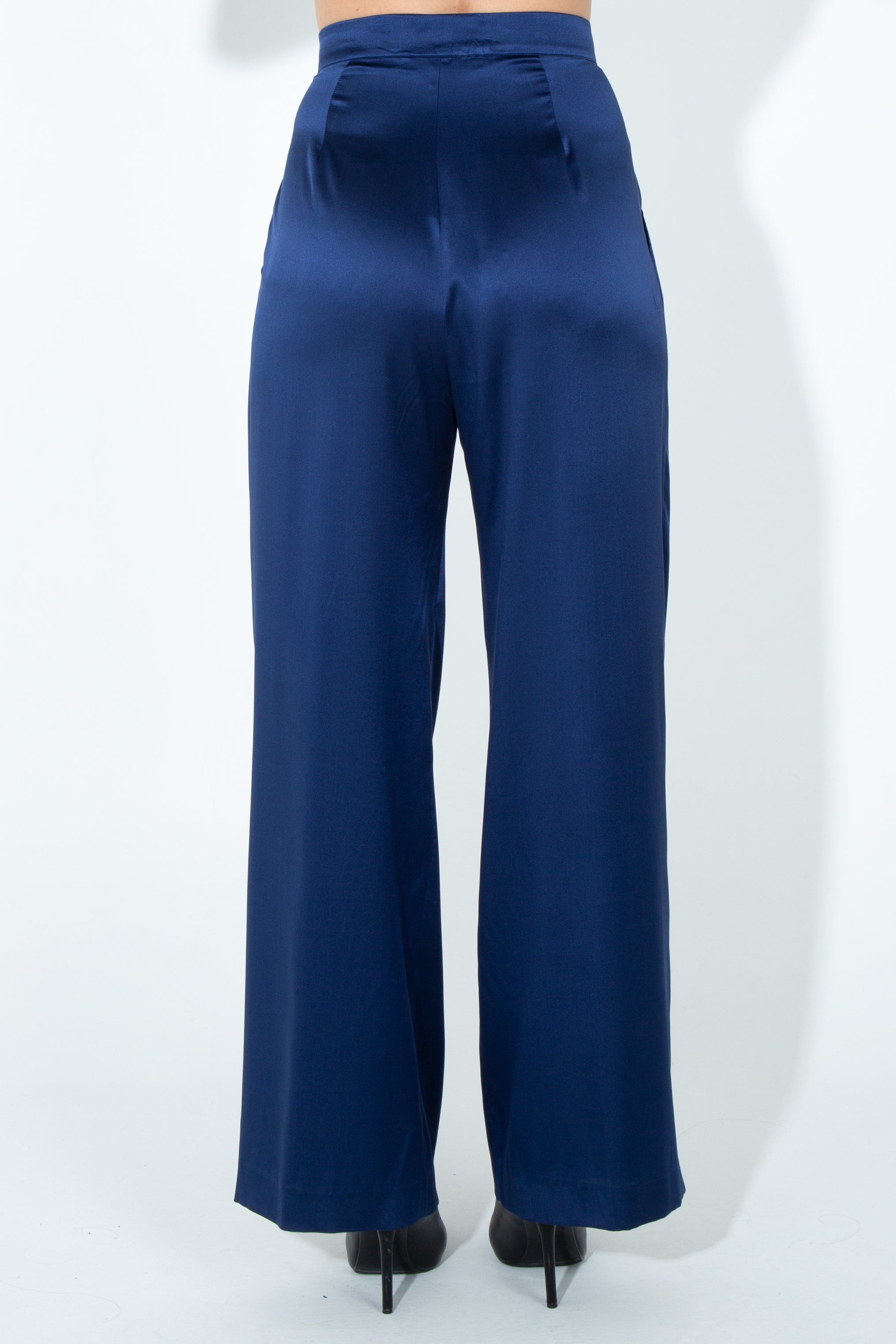 Pantalone palazzo in raso