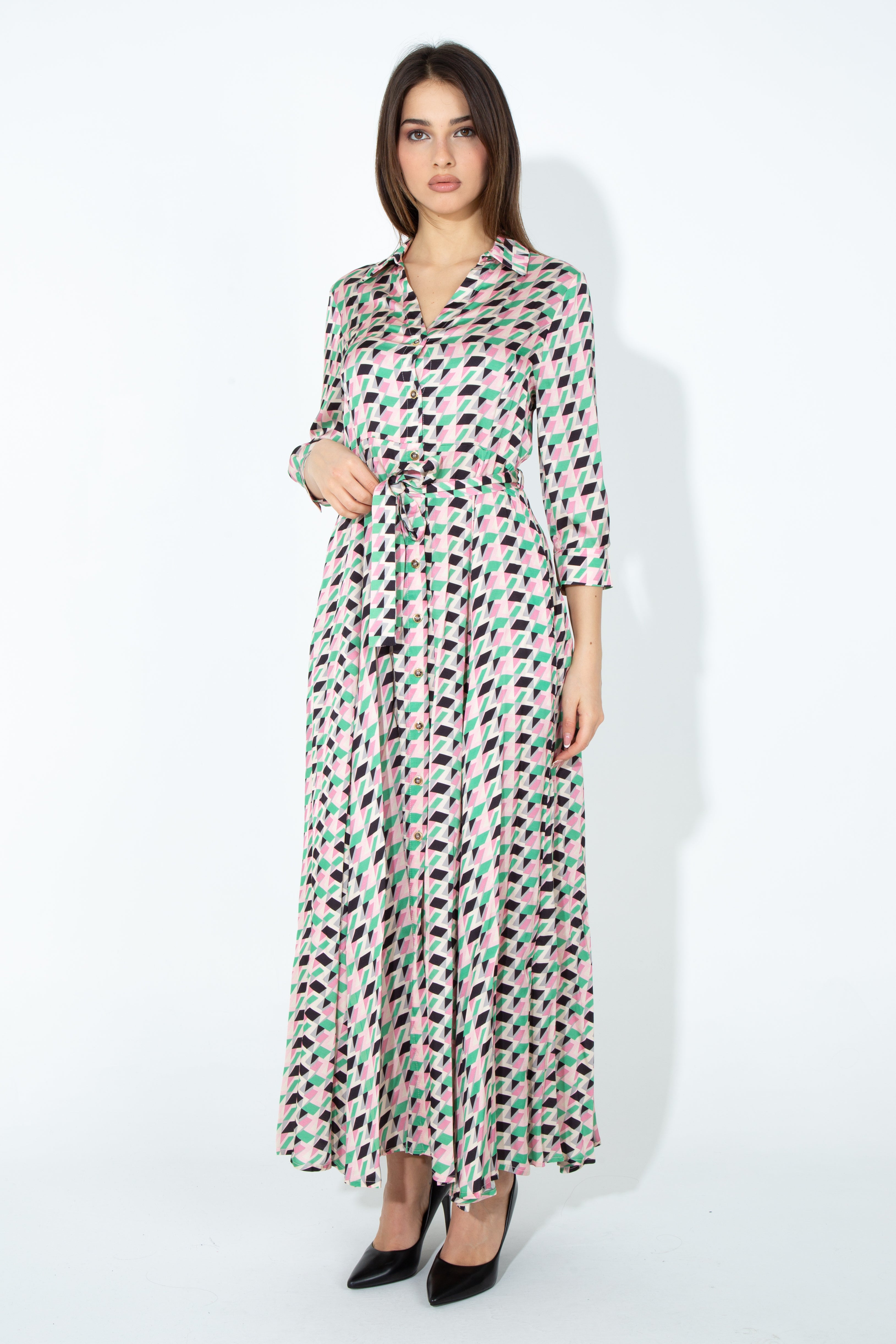 Abito chemisier in fantasia