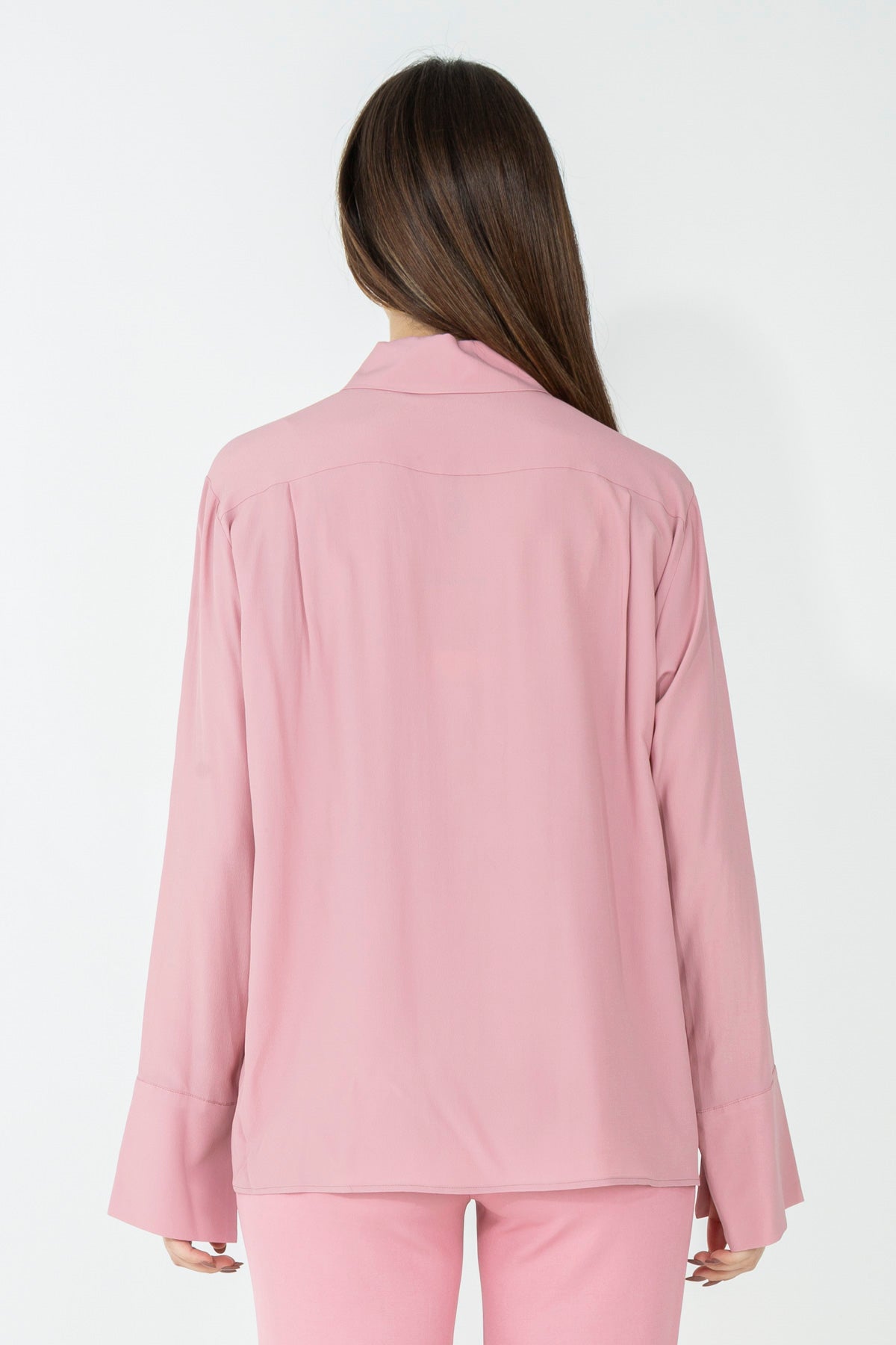 Camicia basic in misto seta