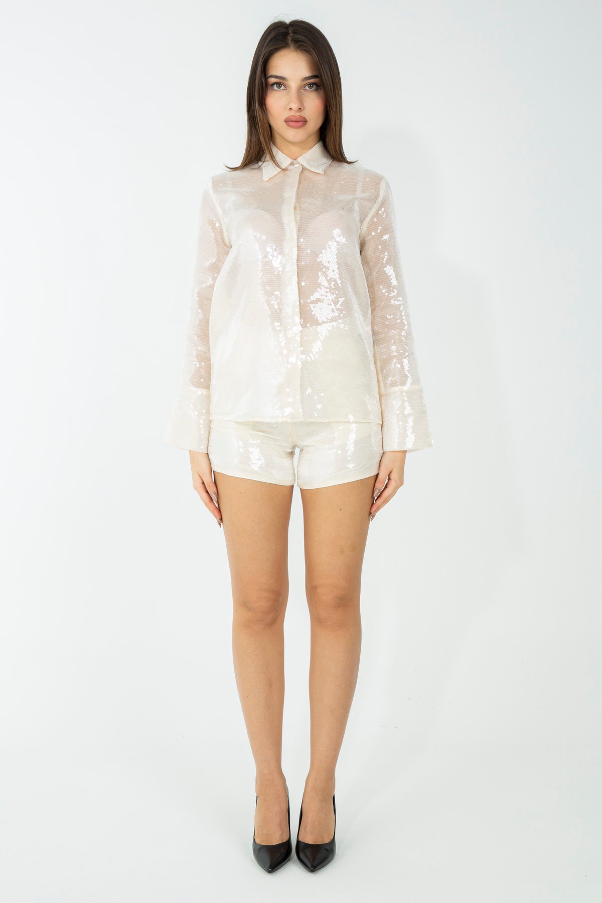 Camicia con paillettes