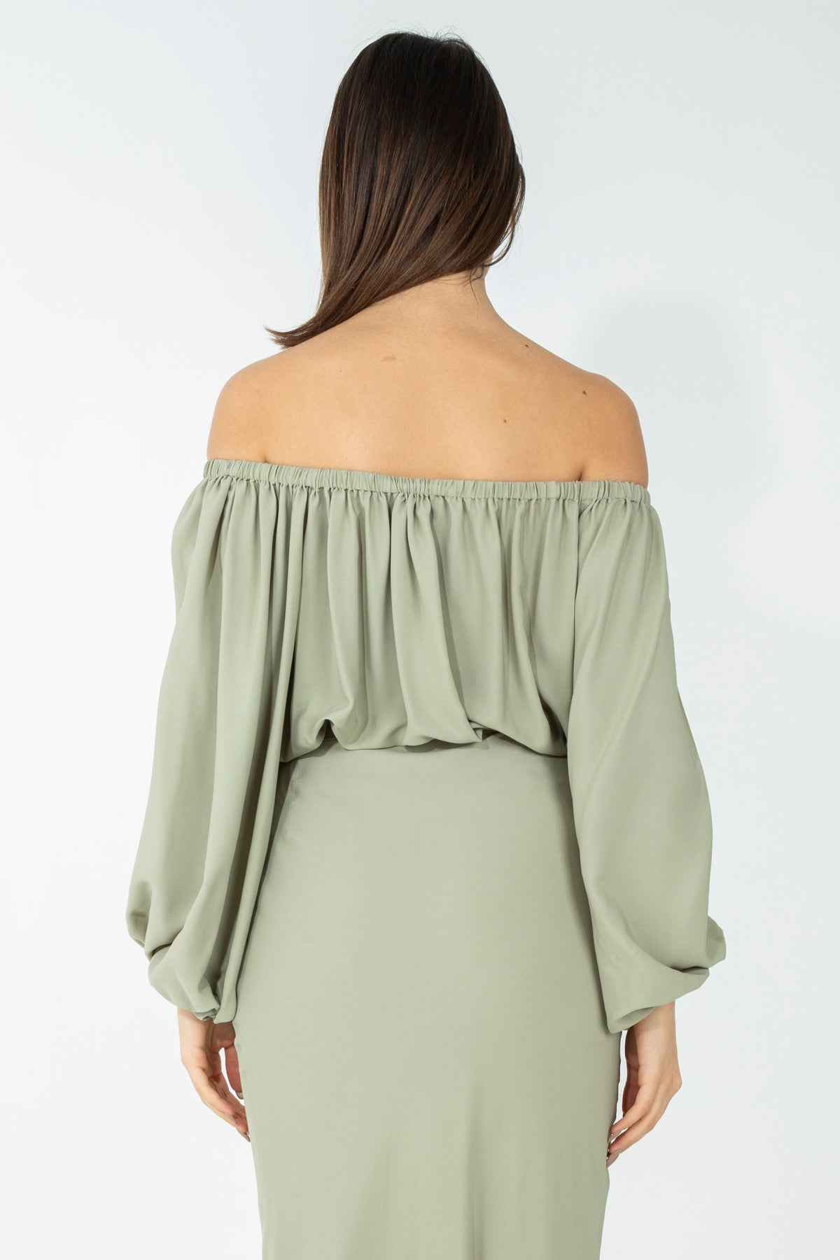 Blusa in seta a palloncino