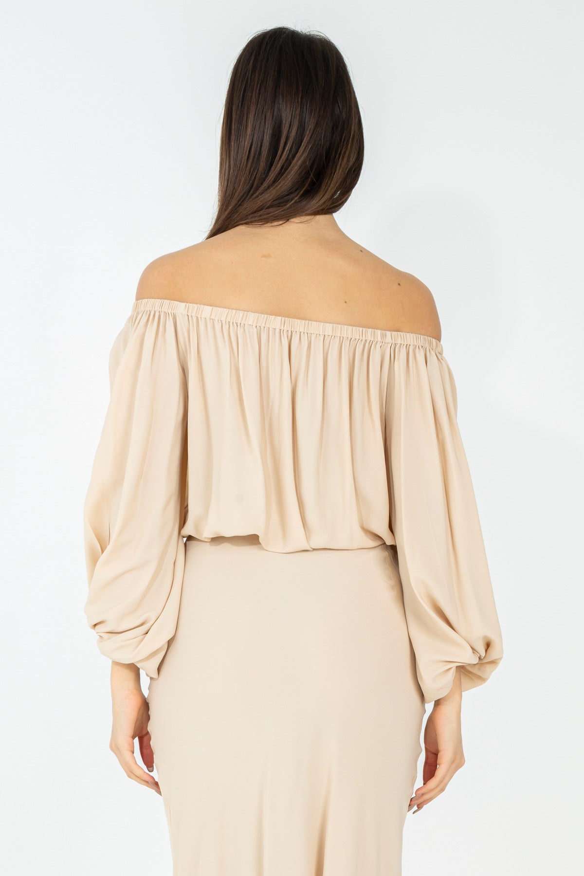 Blusa in seta a palloncino