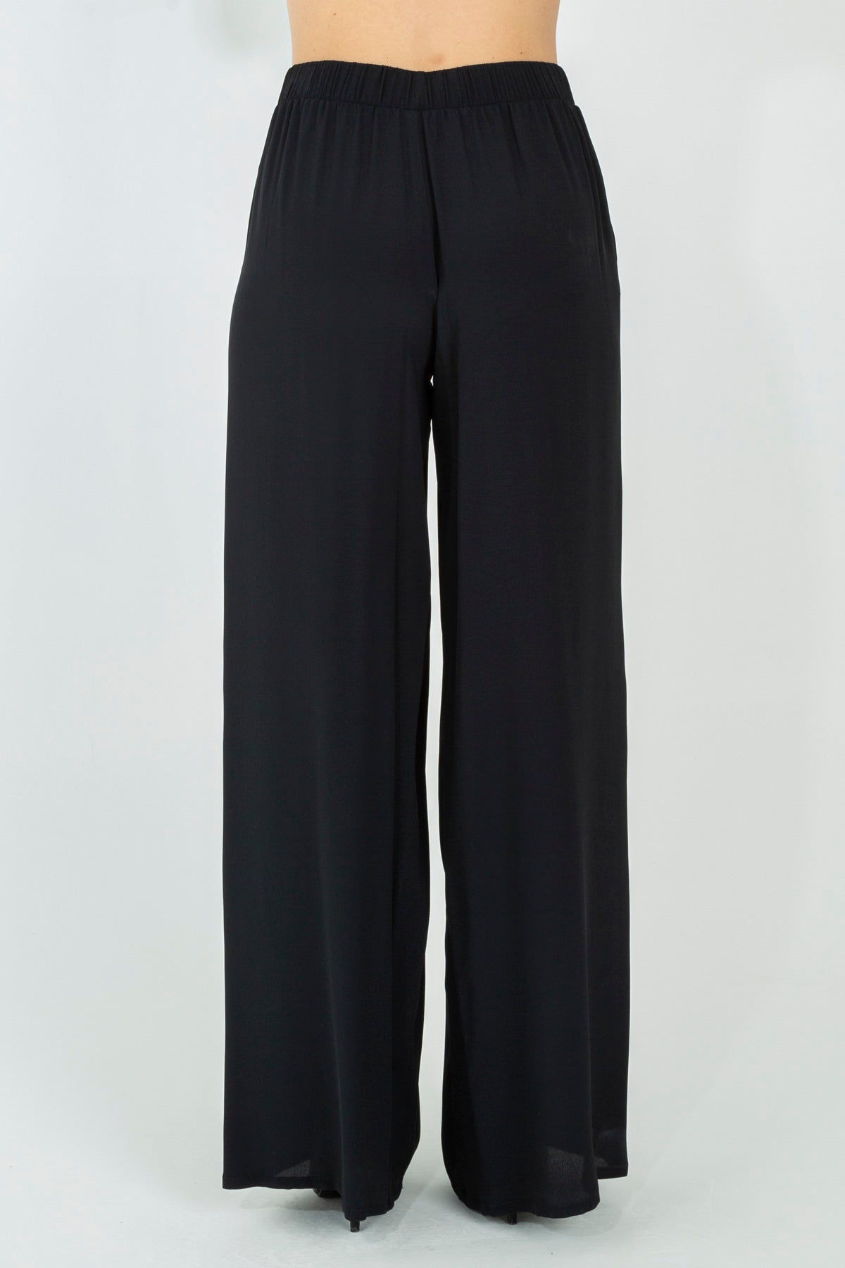 Pantalone palazzo in misto seta