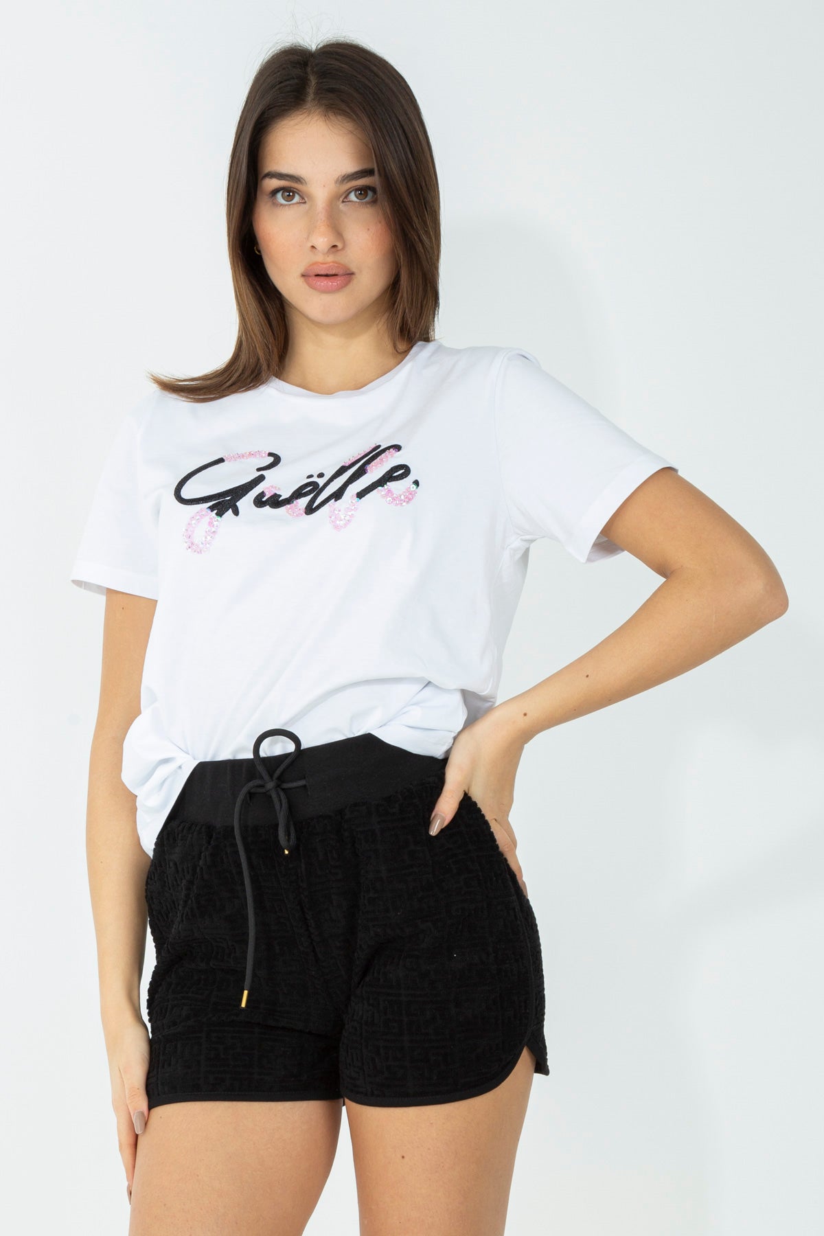 Short in tessuto jacquard