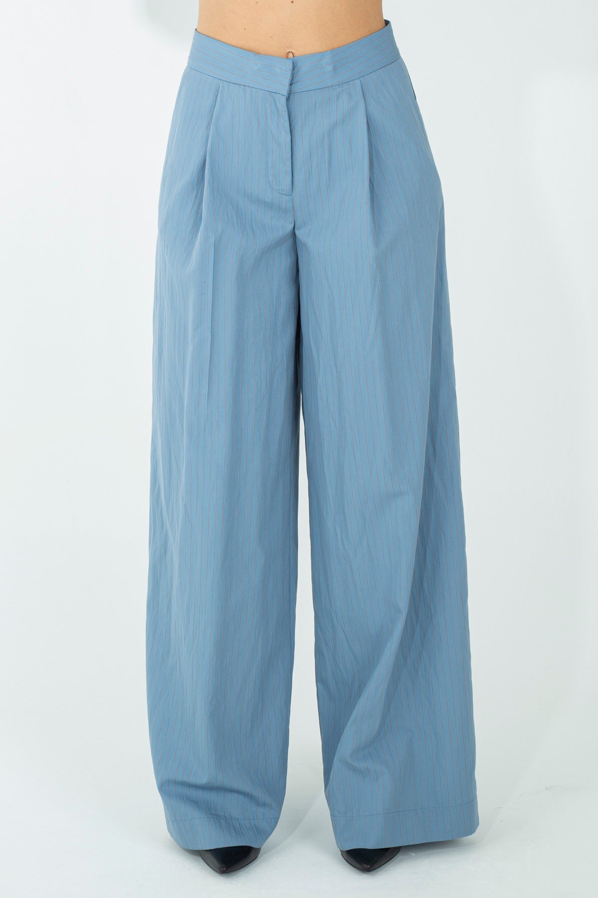 Pantalone palazzo gessato