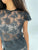T+ART T-shirt in pizzo con top