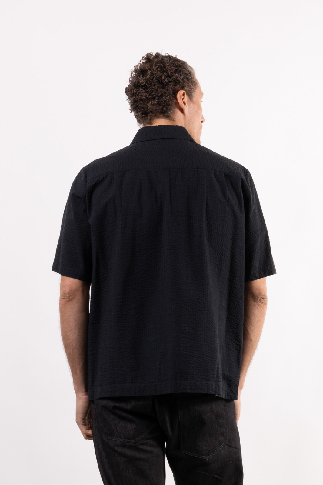 Camicia in tessuto goffrato