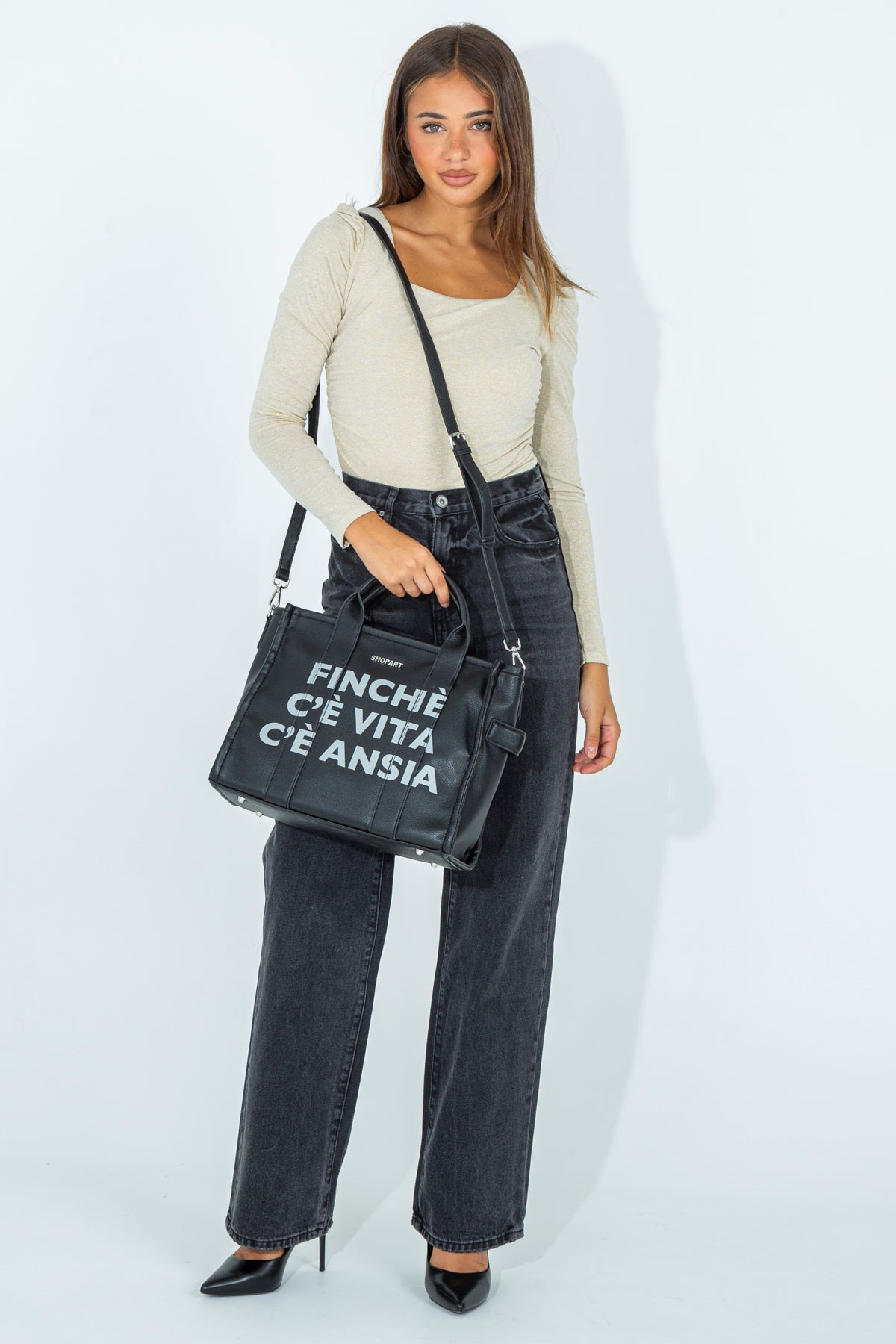 Medium Tote Bag with Front Print