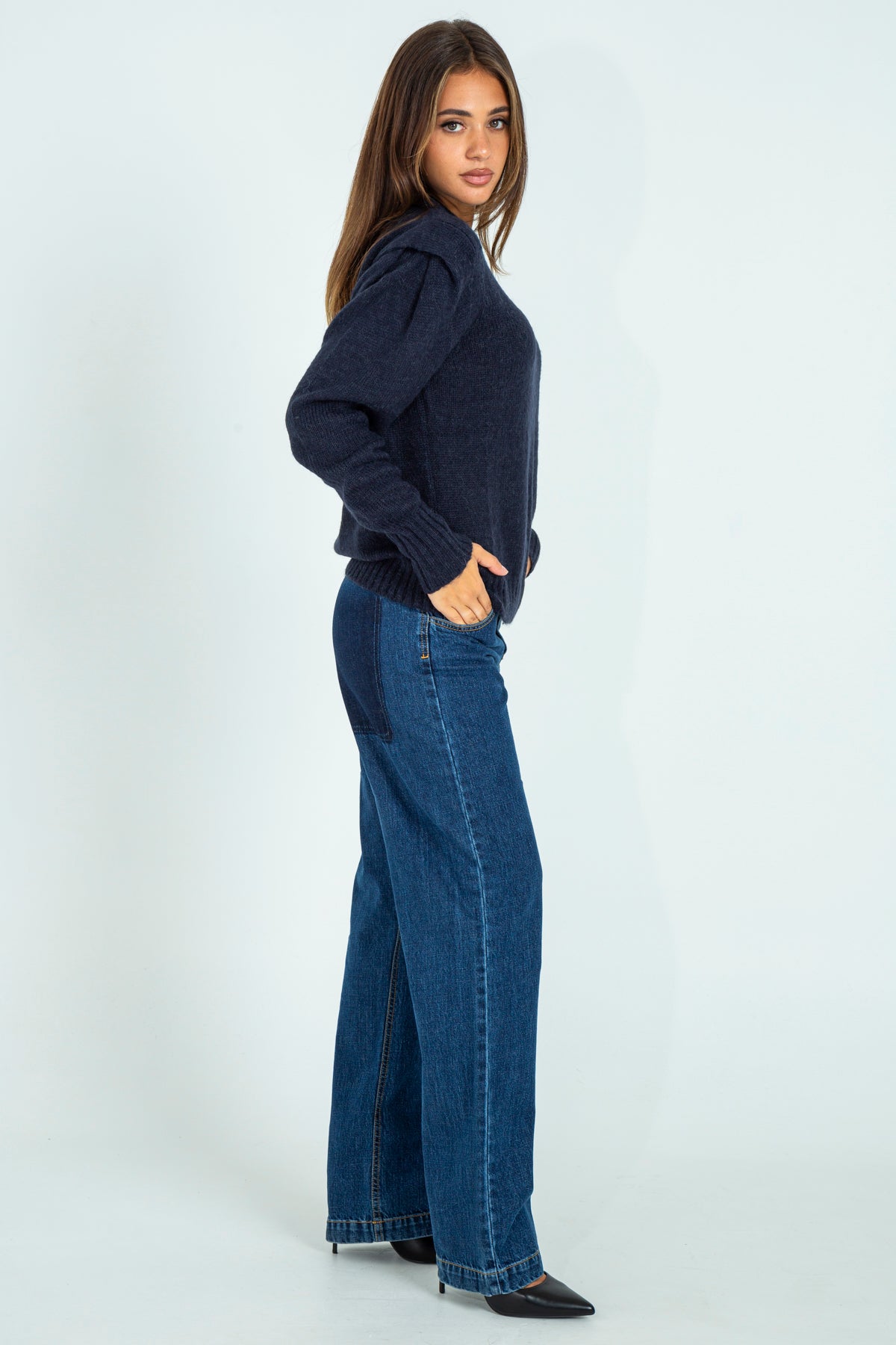 Wide leg jeans