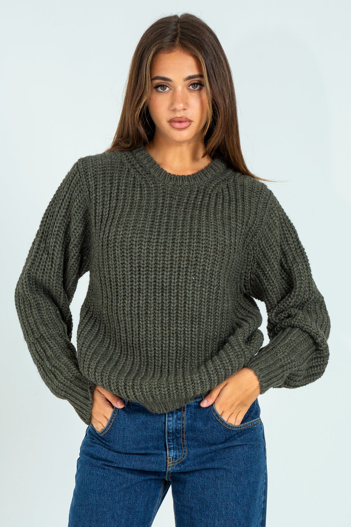 Wool Blend Ribbed Sweater