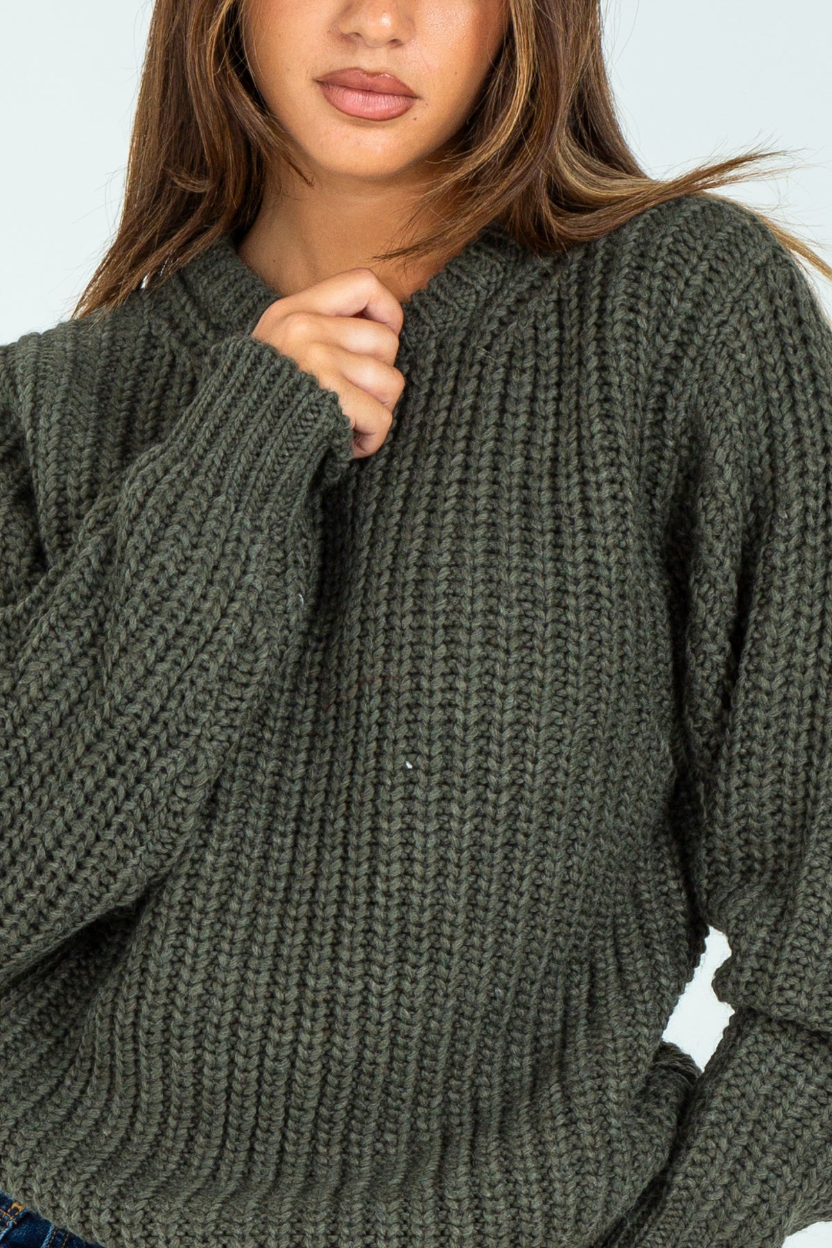 Wool Blend Ribbed Sweater