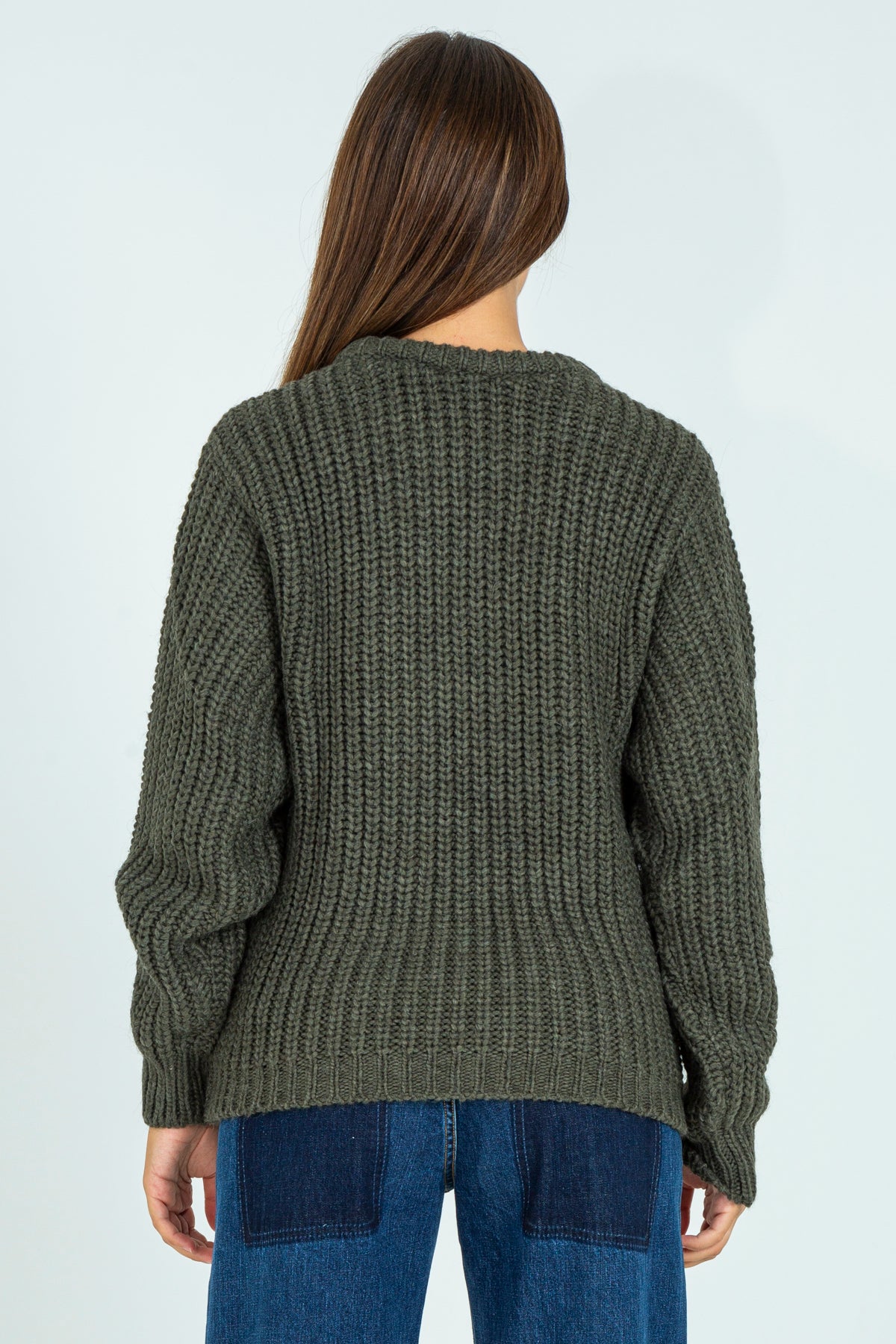 Wool Blend Ribbed Sweater