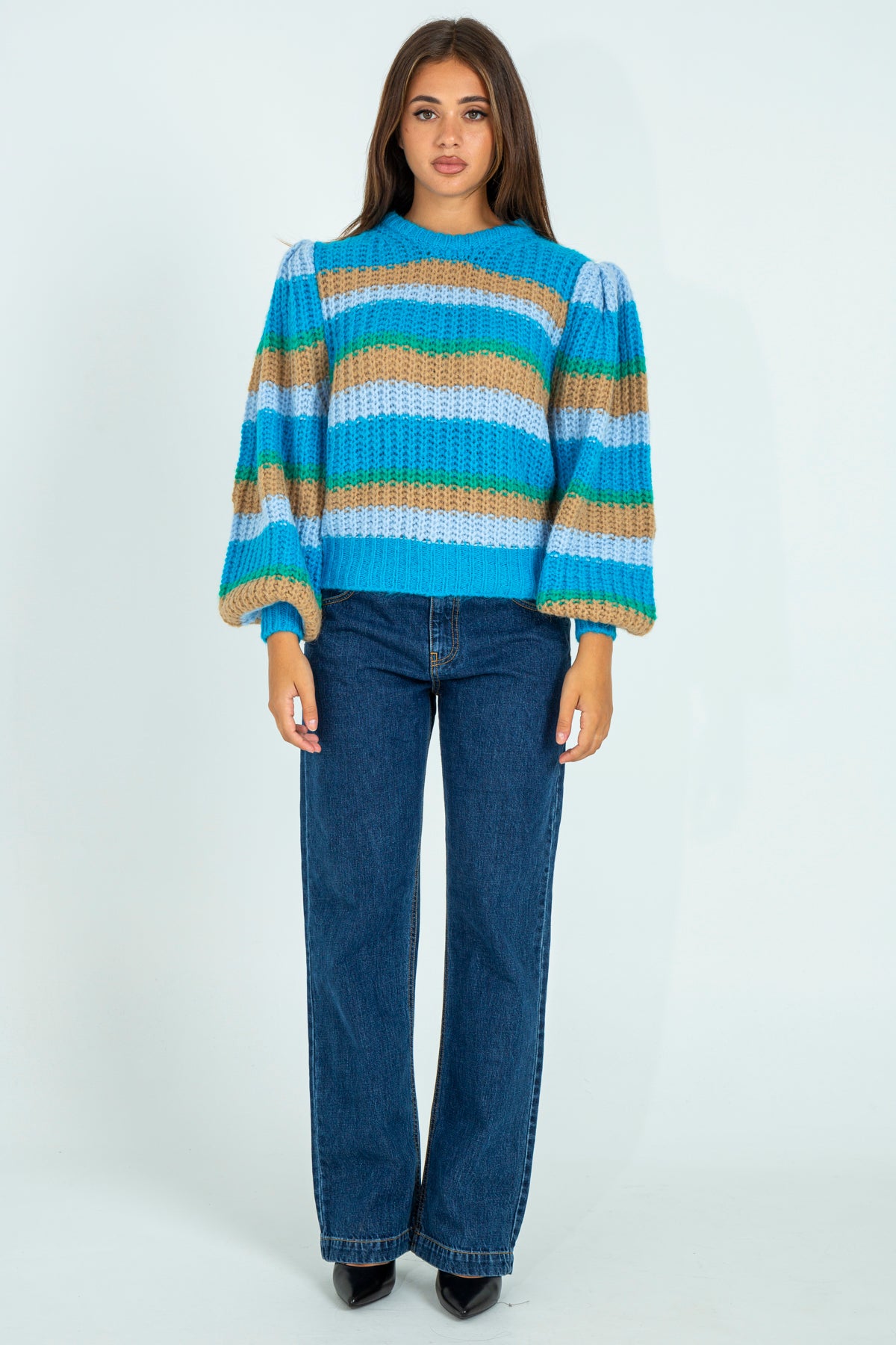 Color striped sweater