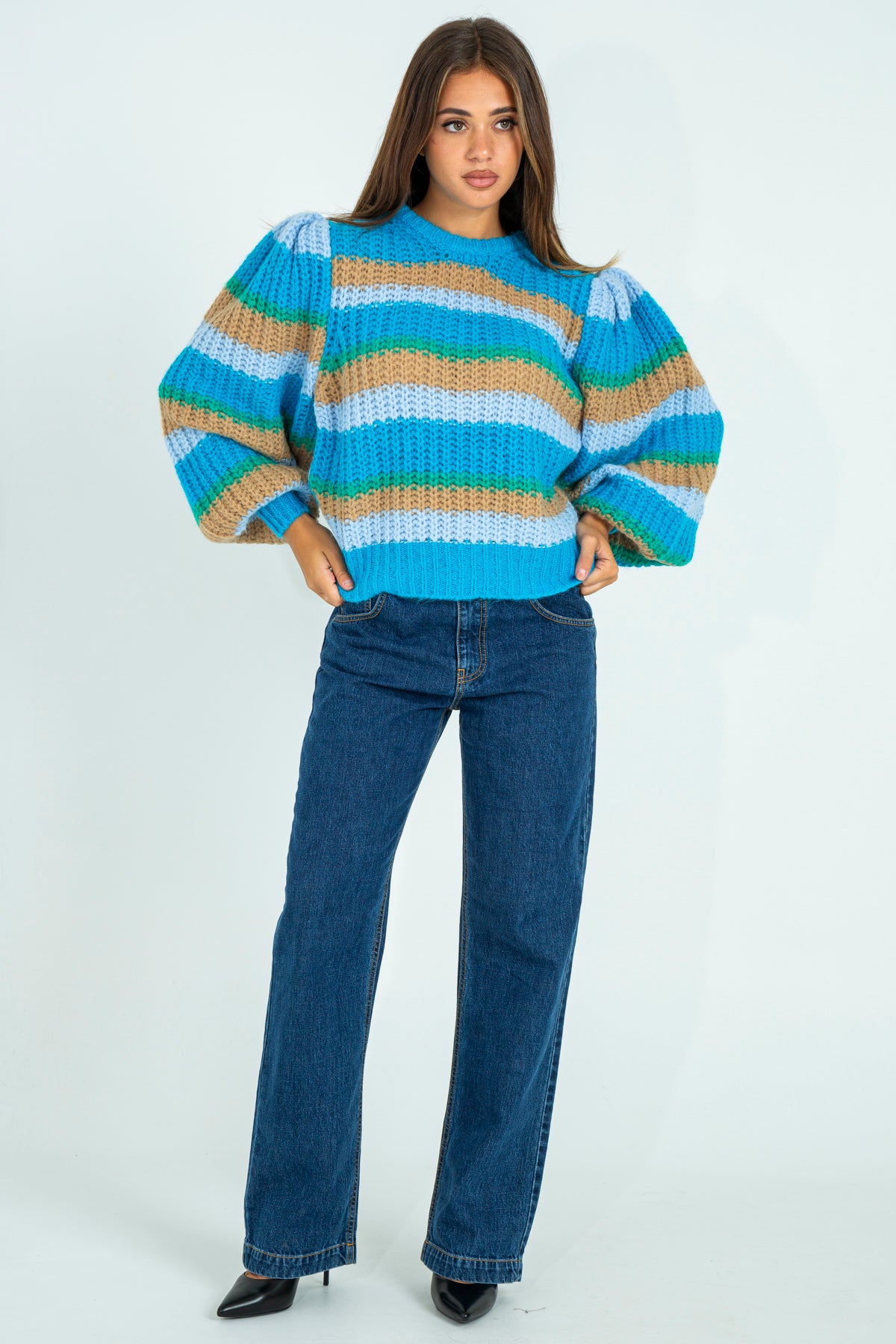 Color striped sweater