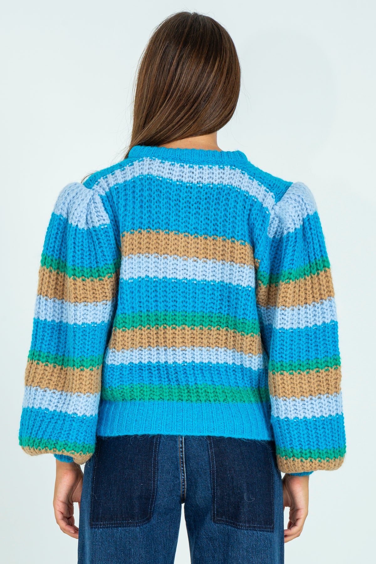 Color striped sweater