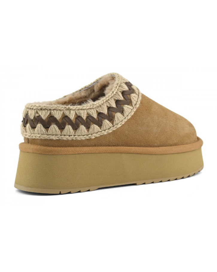 Eskimo Sabot Platform clog suede Leather Sav