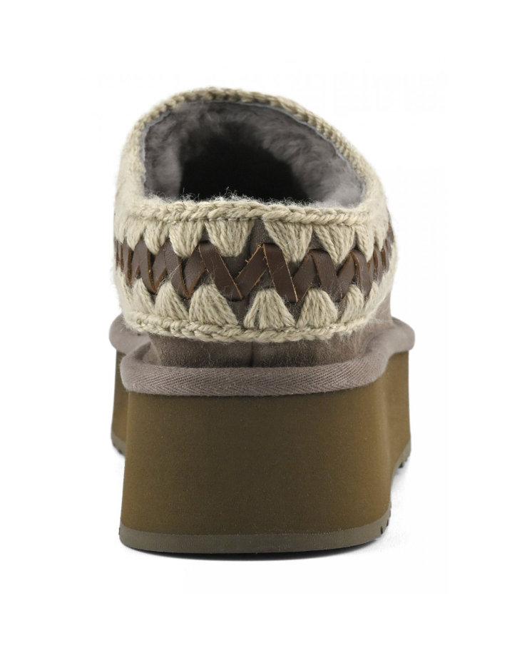Eskimo Sabot Platform clog suede Leather Elgry
